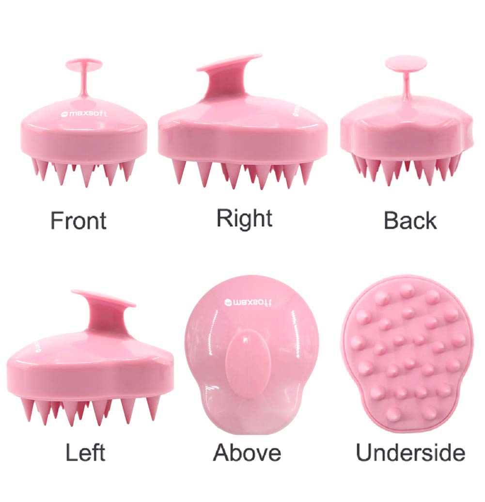 Maxsoft Hair Scalp Massager Shampoo Brush, Scalp Care Brush (Pink) - Image 6