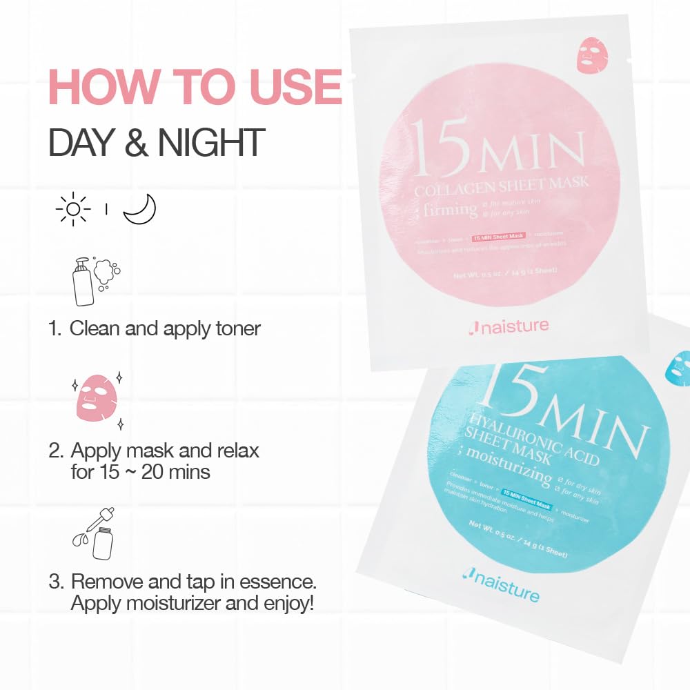 Naisture 15 Min Pamper Me Package Korean Spa Skincare Reward Set for Ladies-Head to Toe with Hair, Face, Eye, Hand, & Foot Masks (7 pcs) - Image 4