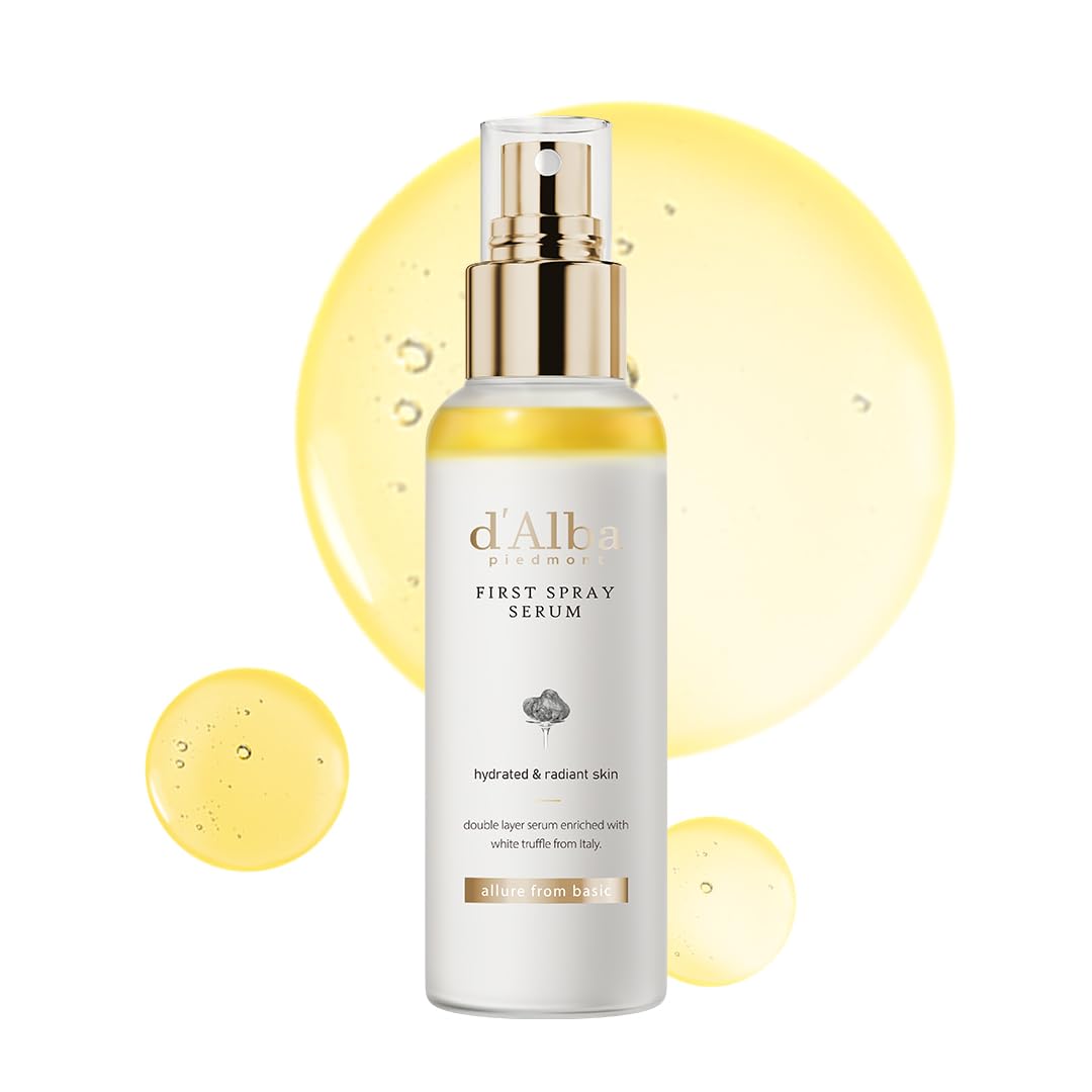 d'alba Piedmont Italian White Truffle First Spray Serum, Vegan Pores and skin Care, Lightweight Face Moisturizer, Glow Serum for Radiant Pores and skin, Non Comedogenic, All In One Mist, Korean Pores and skin Care (3.38 fl oz.)