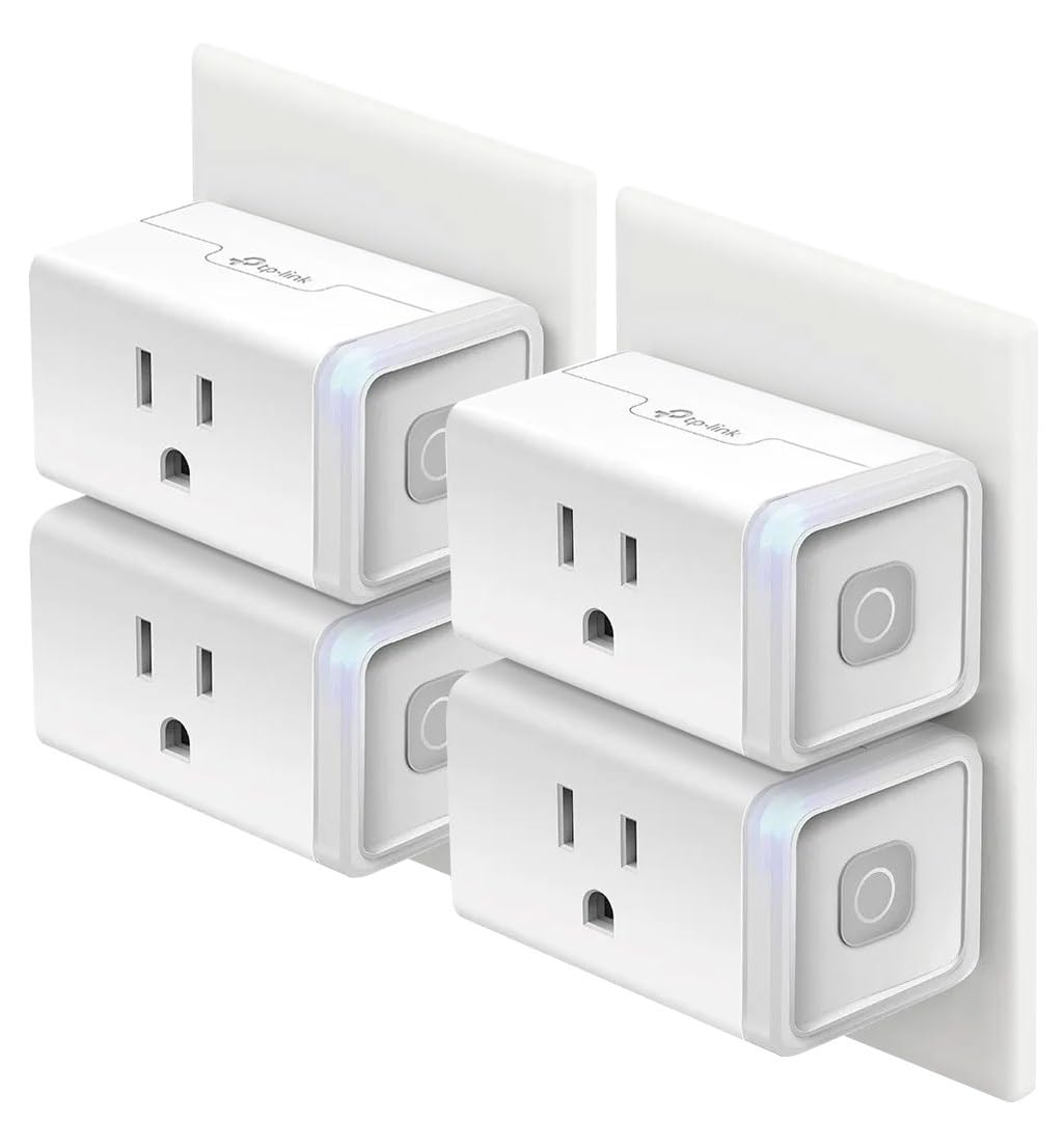 Kasa Good Plug HS103P4, Good House Wi-Fi Outlet Works with Alexa, Echo, Google House & IFTTT, No Hub Required, Distant Management, 15 Amp, UL Licensed, 4-Pack, White