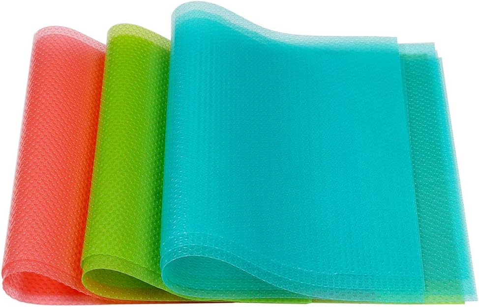 9 Pack Fridge Mats,Washable Fridge Mats Liners Straightforward to Clear Fridge Pads Mat Cabinets Drawer Desk Mats Fridge Liners for Cabinets,3Red/3Green/3Blue - Image 4