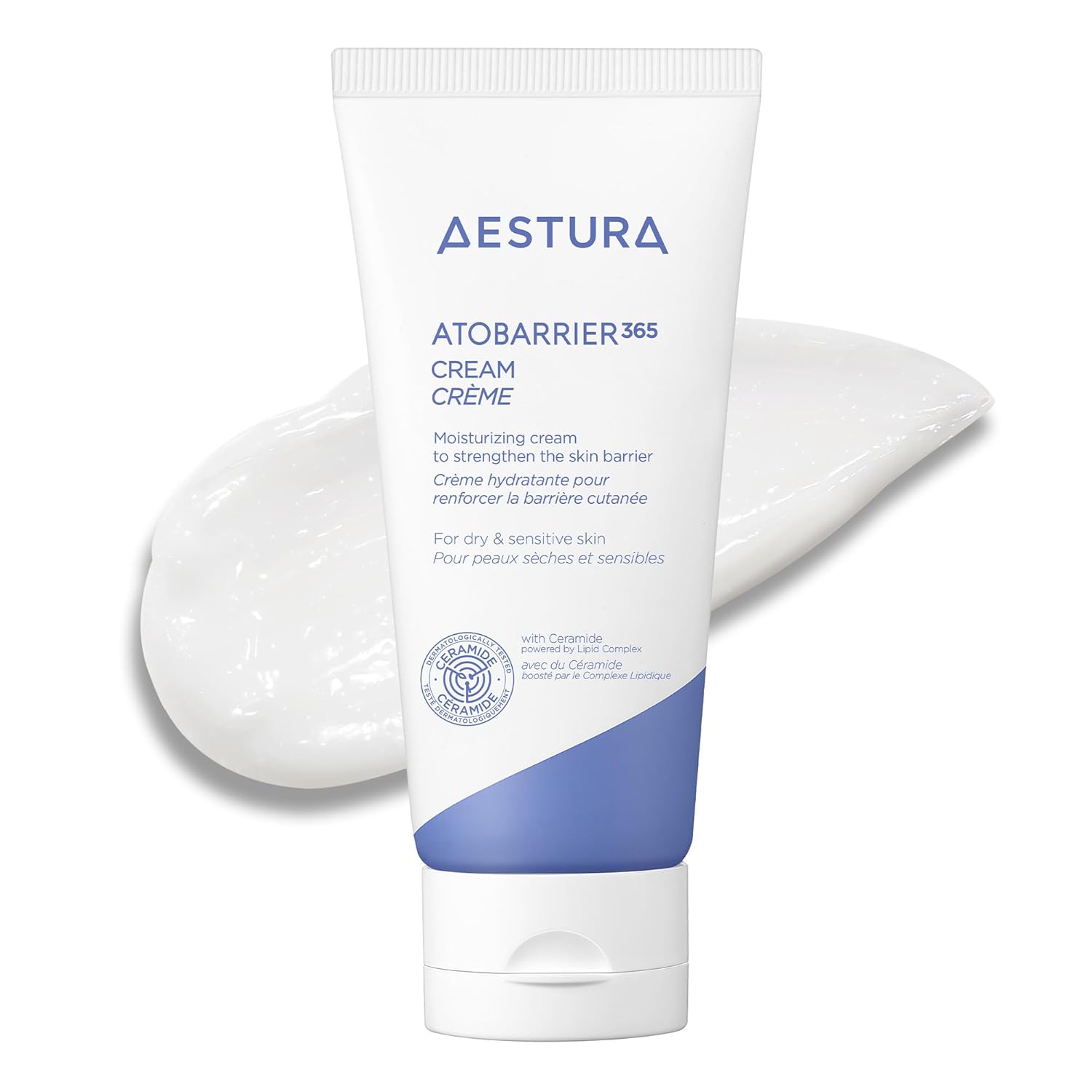 AESTURA ATOBARRIER365 Cream with Ceramides, Korean Face Moisturizer for Barrier Restore | 120H lasting Hydration, Ceramide Capsules, Dry & Delicate Pores and skin, Non-comedogenic, 80 mL / 2.70 fl.oz.