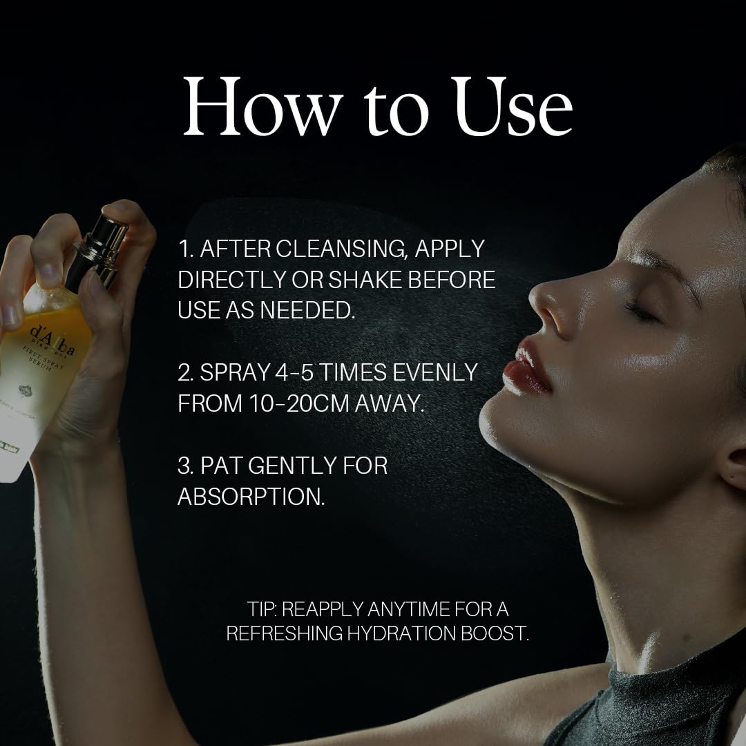 d'alba Piedmont Italian White Truffle First Spray Serum, Vegan Pores and skin Care, Lightweight Face Moisturizer, Glow Serum for Radiant Pores and skin, Non Comedogenic, All In One Mist, Korean Pores and skin Care (3.38 fl oz.) - Image 9