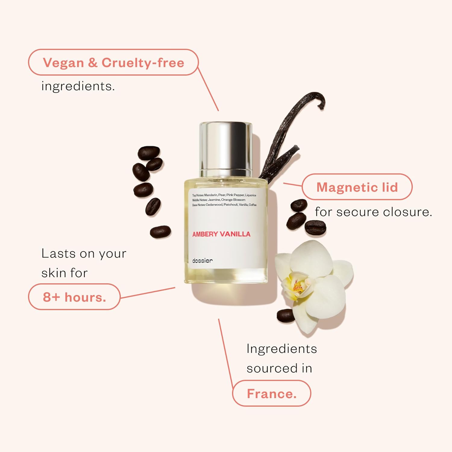 File - Ambery Vanilla 1.7Oz (50ml) - Eau de Parfum - Impressed by Y S.L's B.lack O.pium - Lengthy-lasting Perfume - Female - Image 3