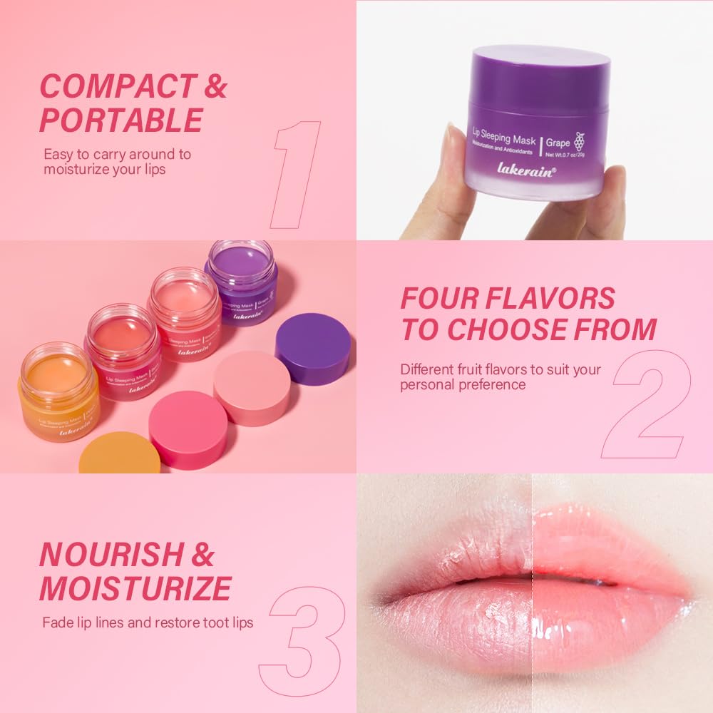 Sleeping lip masks, Nourish & Hydrate Lip Masks With Vitamin C, Antioxidants, Lip Balm, Lip Pores and skin Care, Enhance Lip Coloration, Cut back Lip Strains - Image 4