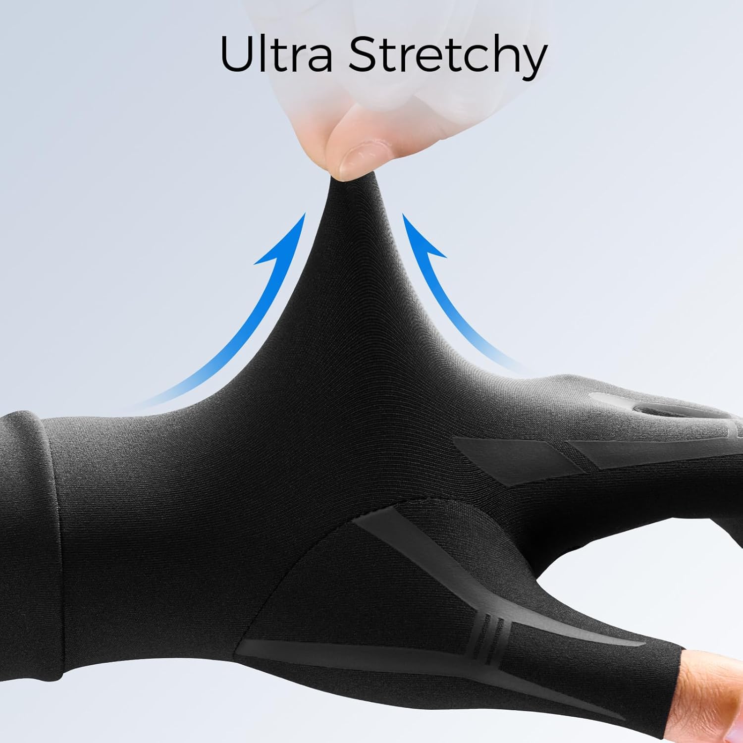 FREETOO Compression Gloves Ladies Males for Sleeping, Rheumatoid Arthritis Gloves for Ladies for Wrist Thumb Ache, Carpal Tunnel Reduction Gloves for Work, Nerve Ache,Edema Match Palm 6.8''-7.3'' Black S - Image 5