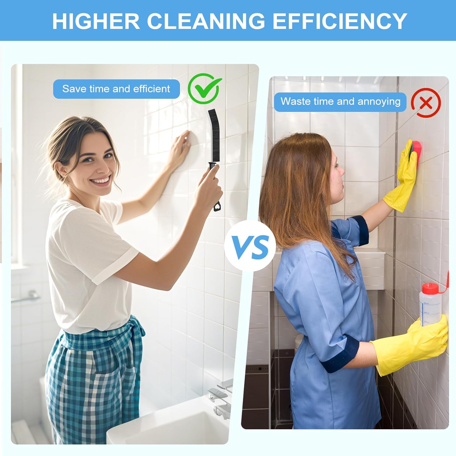 11Pcs Crevice Cleansing Brush Set, Onerous Bristle Cleansing Provides for Kitchen, Lavatory, Nook, Grout, Sink, Cup, Teapot, Bottle, Blender - Image 7