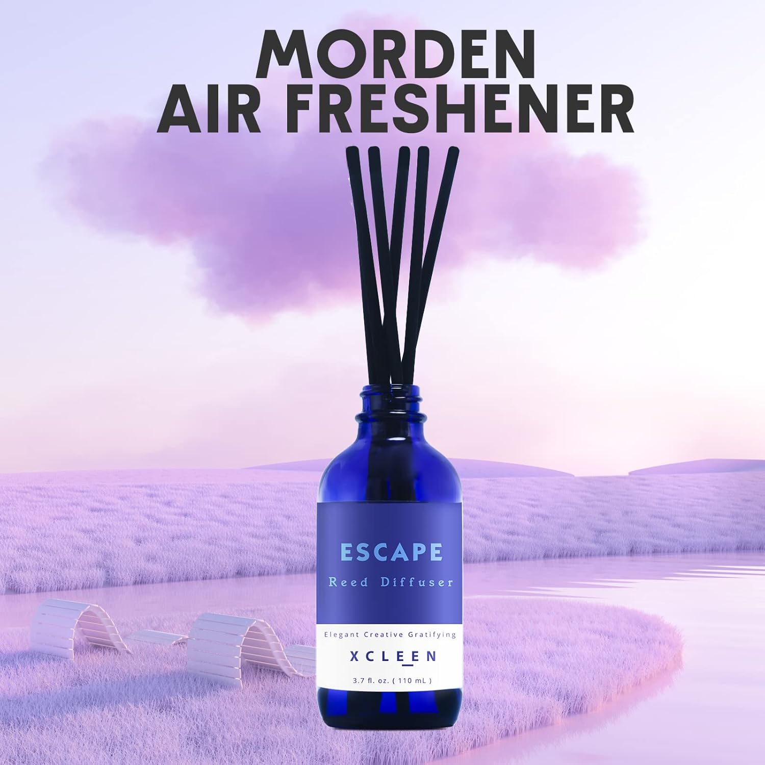 Reed Diffusers Set, 3.7 Oz Scent Diffuser, 6 Reed Diffuser Sticks, House Perfume Hyacinth, Peony & Citrus, Aromatherapy Oil Diffuser Reeds, Extra Masculine Scent, Rest room & Workplace Decor 110ml - Image 3