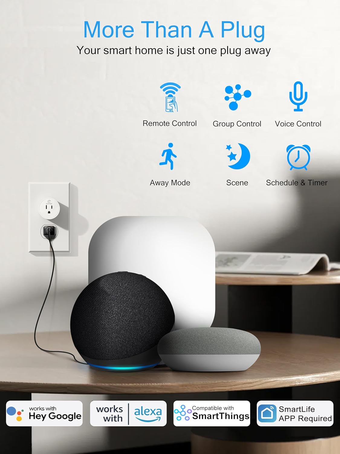 EIGHTREE 15A Good Plug, Wi-Fi & Bluetooth Good Outlet for Excessive-Energy Dwelling Home equipment, Works with Alexa & Google Dwelling, Simple Setup, Timer & Distant Management, FCC & ETL Licensed, 2.4GHz Wi-Fi Solely - Image 4