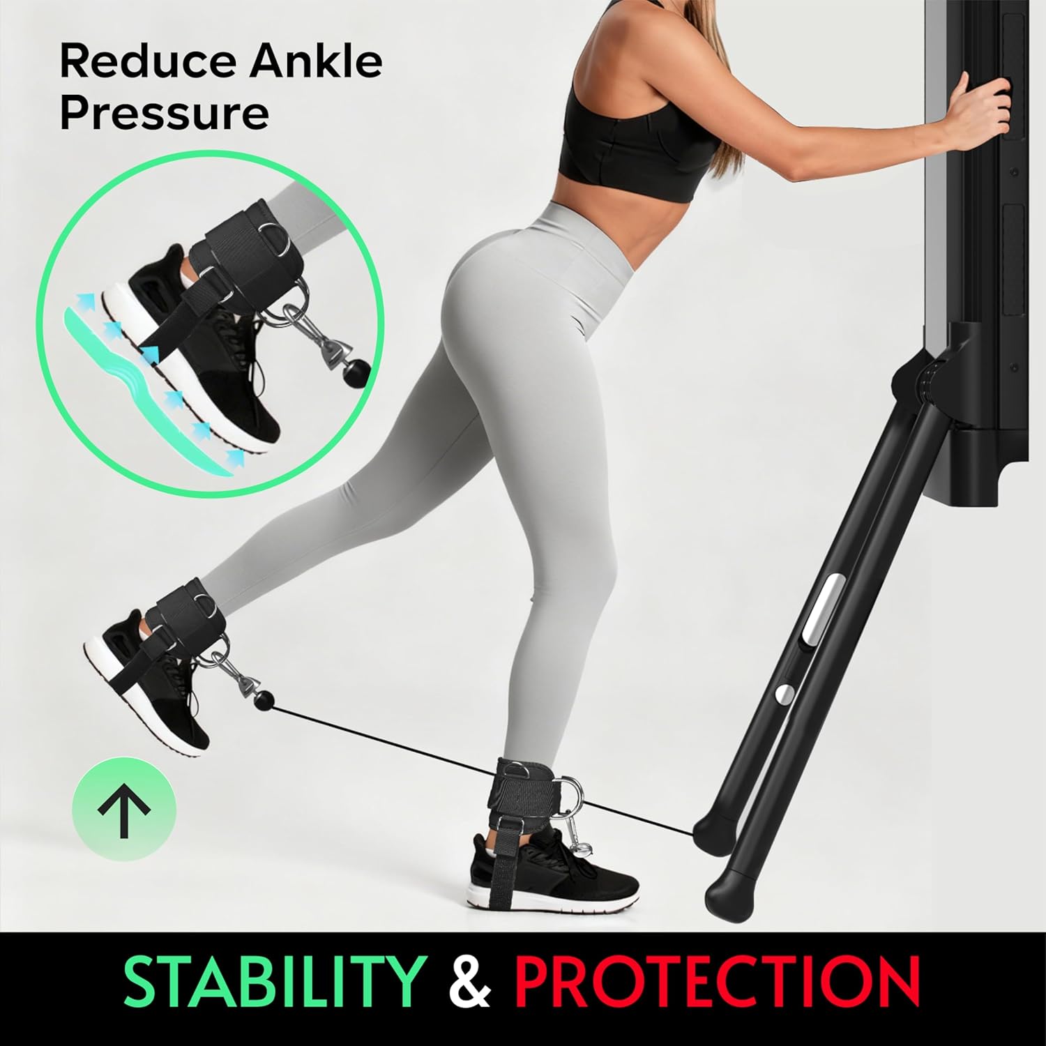 Ankle Strap Appropriate with Tonal Machine, Kick Again Ankle Straps for Sensible Residence Health club, Cable Machine Attachment with Multi-Angle Adjustment, Further Strap for Foot Help, Heavy-Responsibility - Image 5