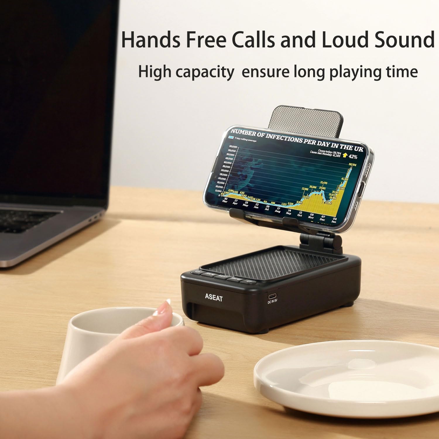 Presents for Males Him, Cell Cellphone Stand with Bluetooth Speaker&Led Coloration Altering Gentle, Distinctive Presents for Ladies Dad Her Husband, Cool Tech Gadget Wi-fi Speaker, Birthday Presents for Males, Perfect Presents - Image 8