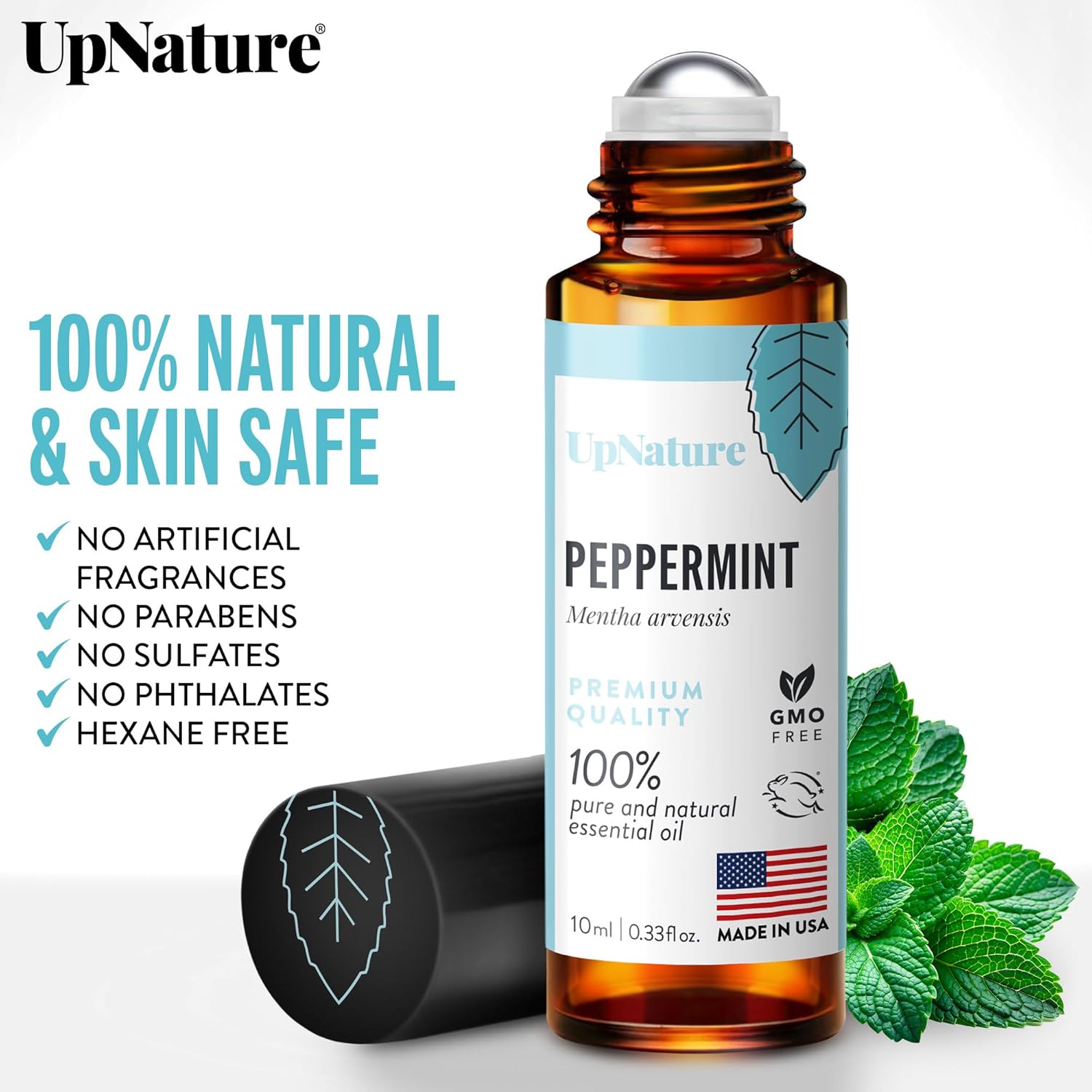 UpNature Peppermint Important Oil Roll On - Pure Nausea Morning Illness Reduction for Pregnant Girls - Being pregnant Should Haves Rollerball Curler - Image 3