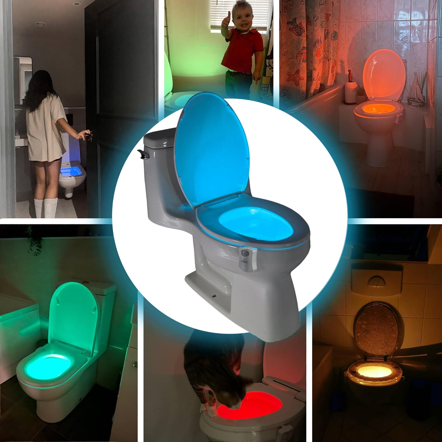 ToiLight The Authentic Rest room Bowl Evening Mild. Enjoyable Helpful Toilet Movement Sensor Tech Gadget. Humorous Novelty Birthday Present Thought. Stocking Stuffer for Him Her Guys Males Mother Brother - Image 7