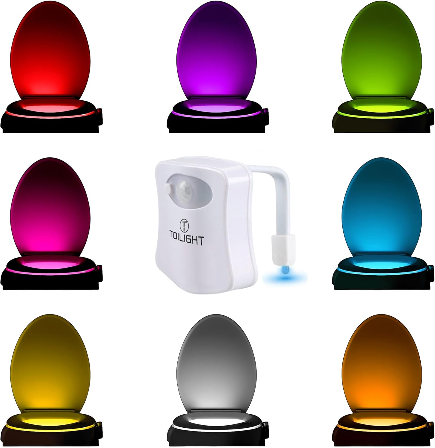 ToiLight The Authentic Rest room Bowl Evening Mild. Enjoyable Helpful Toilet Movement Sensor Tech Gadget. Humorous Novelty Birthday Present Thought. Stocking Stuffer for Him Her Guys Males Mother Brother