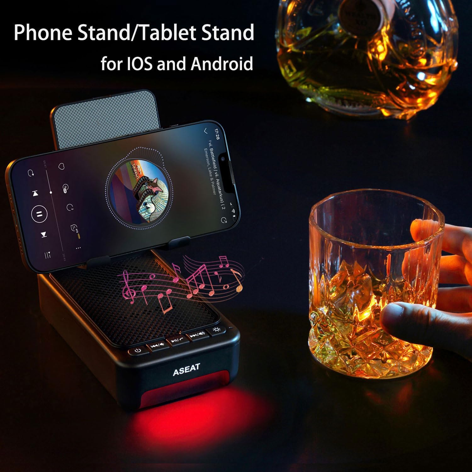 Presents for Males Him, Cell Cellphone Stand with Bluetooth Speaker&Led Coloration Altering Gentle, Distinctive Presents for Ladies Dad Her Husband, Cool Tech Gadget Wi-fi Speaker, Birthday Presents for Males, Perfect Presents - Image 3