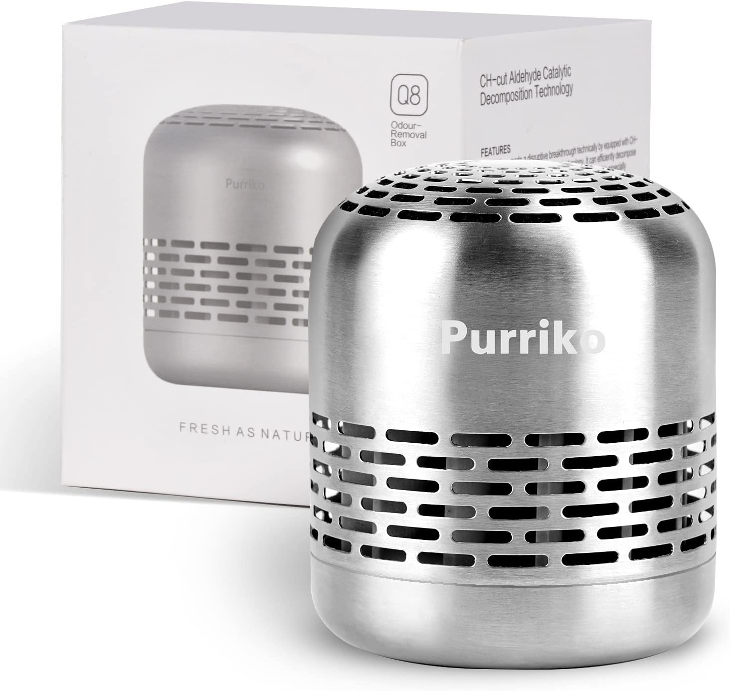 Purriko Fridge Deodorizer,Lasts as much as 10 Years,Fridge Odor Eliminator,Fridge Deodorizer,Extra Efficient Than Baking Soda Bamboo Air Purifying Luggage