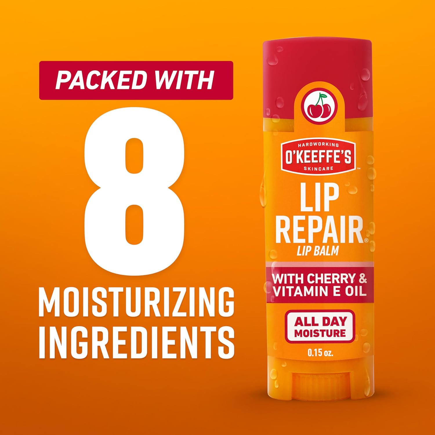 O'Keeffe's Lip Restore Lip Balm with Cherry & Vitamin E Oil - Stick (3 Pack) - Moisturizer for Extraordinarily Cracked, Dry Lips - Image 4