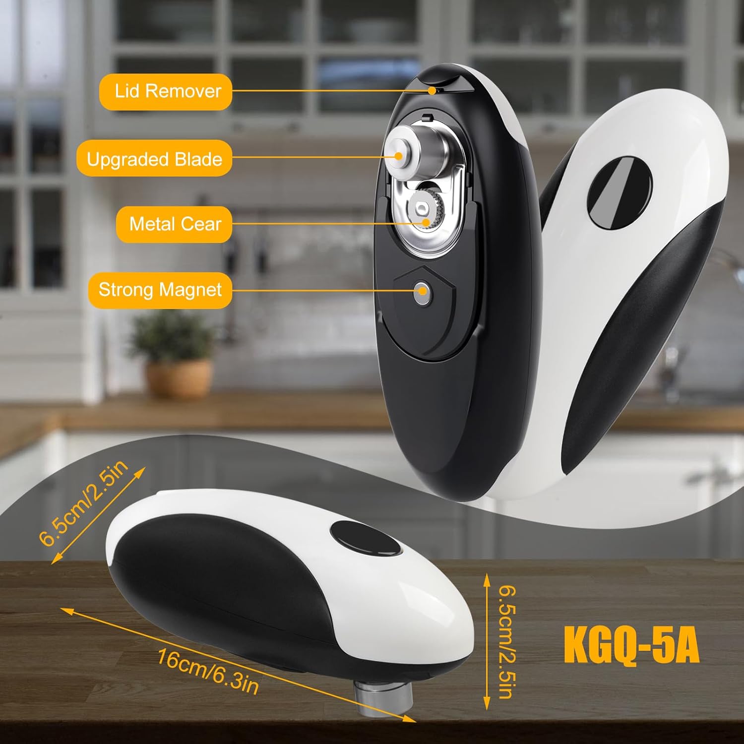 Electrical Can Opener,USB Rechargeable Can Opener,One-Contact Cordless Can Opener,Clean Edge,Fingers Free,Meals Security,Kitchen Gadget Battery Operated,Automated Can Openers for Seniors - Image 4