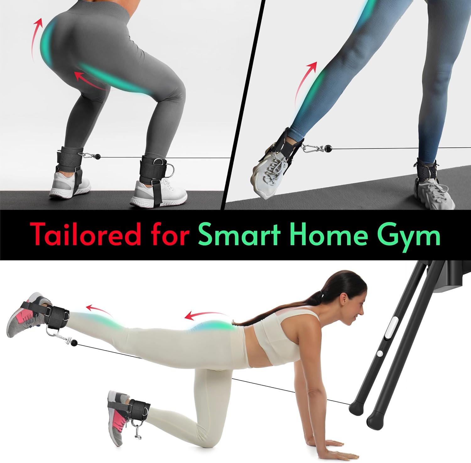 Ankle Strap Appropriate with Tonal Machine, Kick Again Ankle Straps for Sensible Residence Health club, Cable Machine Attachment with Multi-Angle Adjustment, Further Strap for Foot Help, Heavy-Responsibility - Image 2