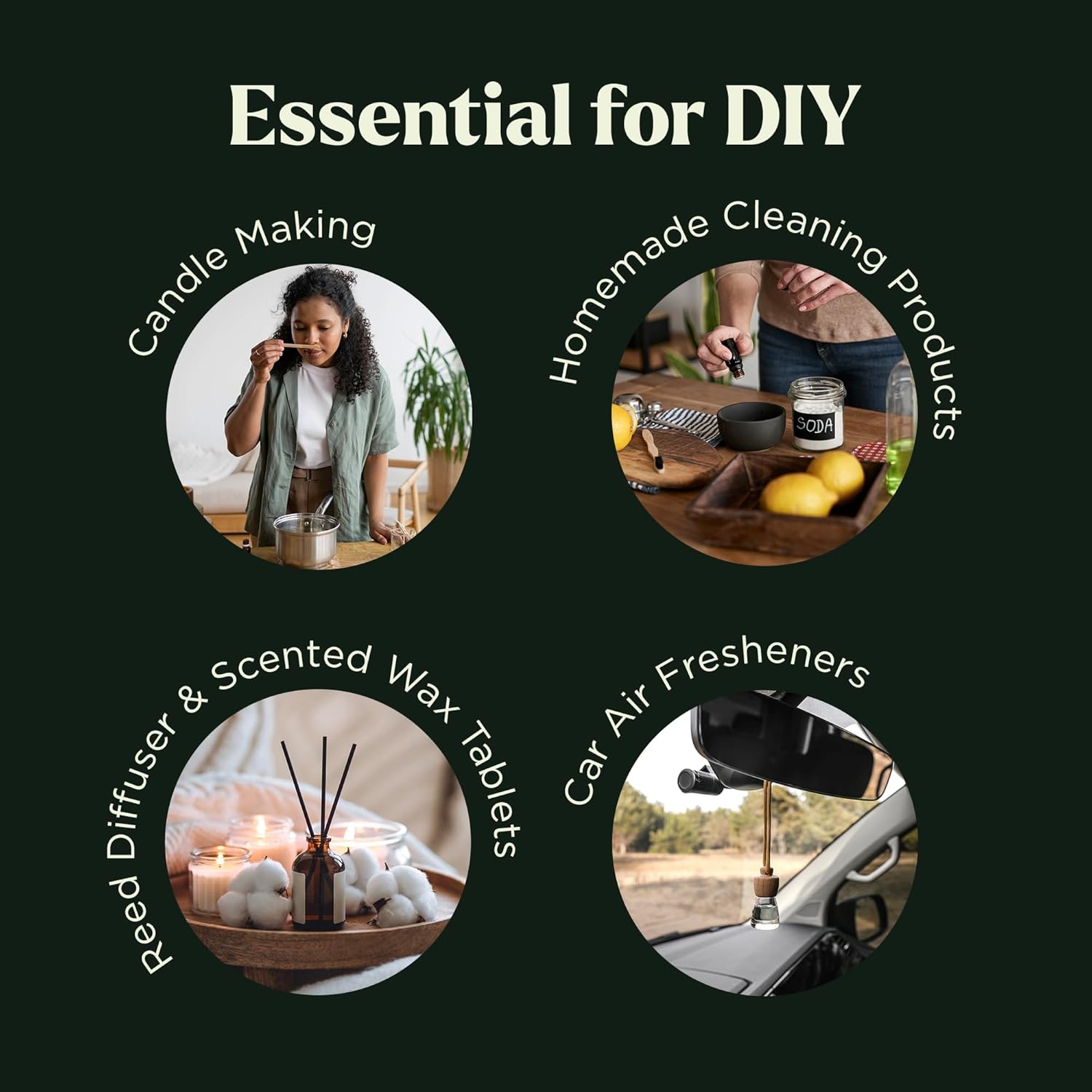 Lagunamoon Important Oils Aromatherapy Set - 6 Oils for Diffusers, Residence Care, Candle Making Scents, Perfume, Humidifiers, Presents - Peppermint, Tea Tree, Lavender, Eucalyptus, Orange (10mL) - Image 8