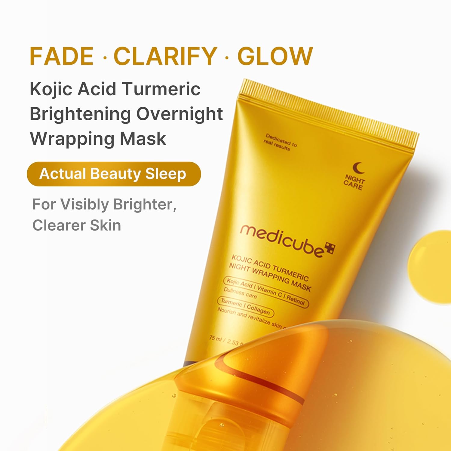 medicube Wrapping Masks Kojic Acid, Turmeric, Vitamin C In a single day Peel Off Facial Masks | Brighten & Defends Towards Pores and skin Stress for a Clear, Glowing Complexion | Korean Pores and skin Care, 2.53 fl.oz - Image 2
