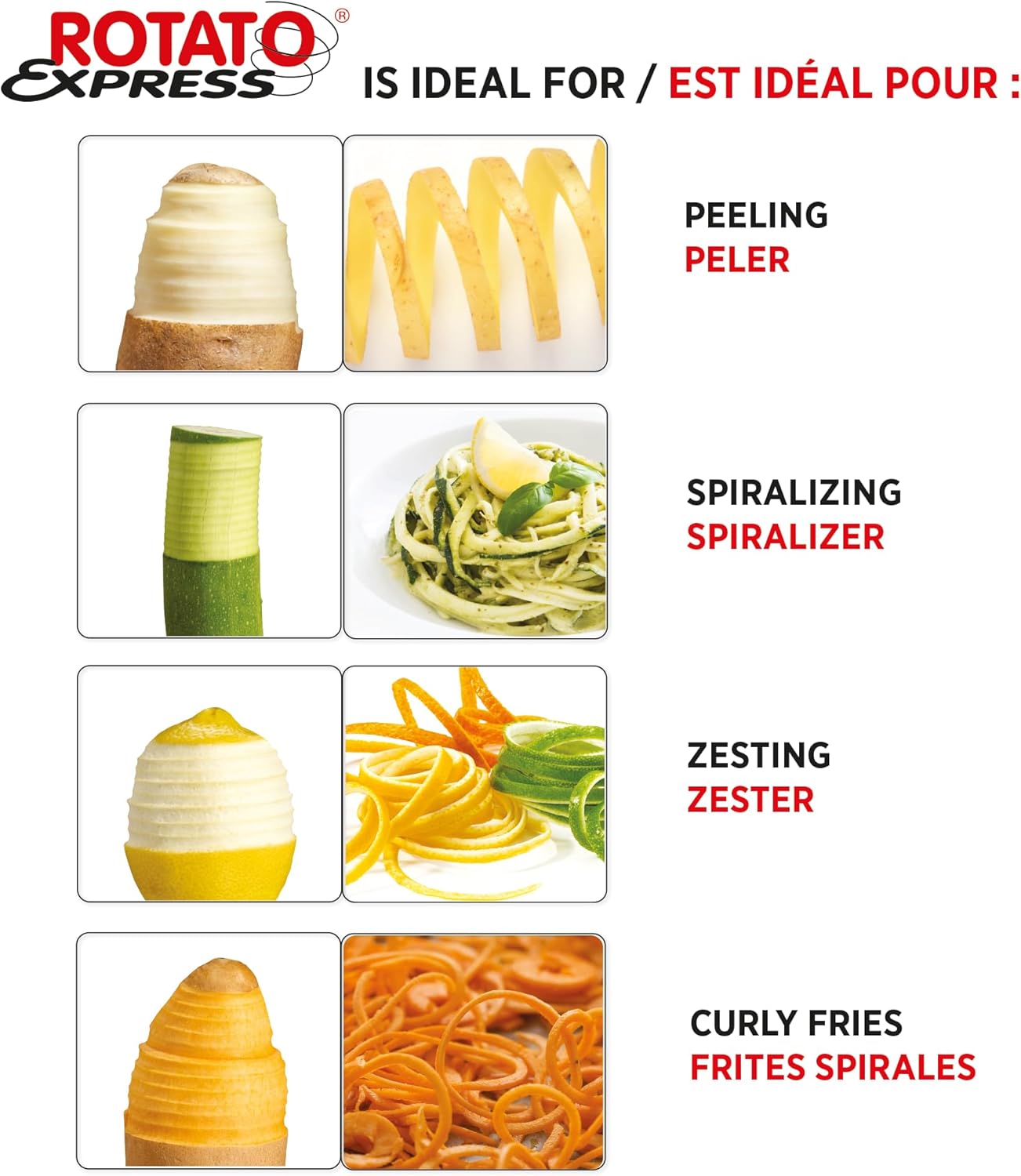 Starfrit Rotato Categorical Electrical Peeler - 2 Spare Blades - Protected & Straightforward to Use - Effortlessly Peels Greens and Fruit - Image 5