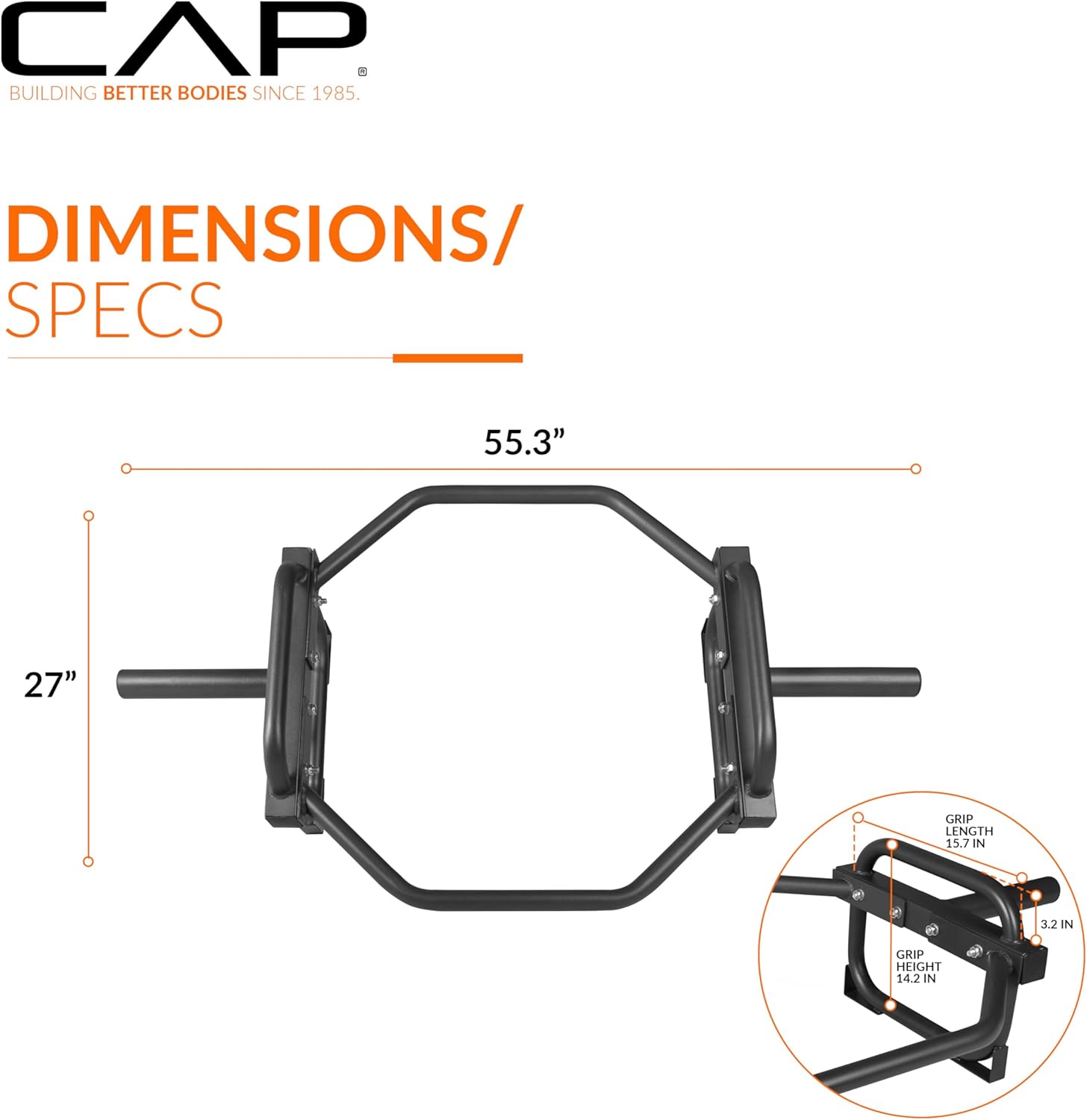 CAP Barbell Olympic Entice Bar and Shrug Bar for Deadlifts - Image 4