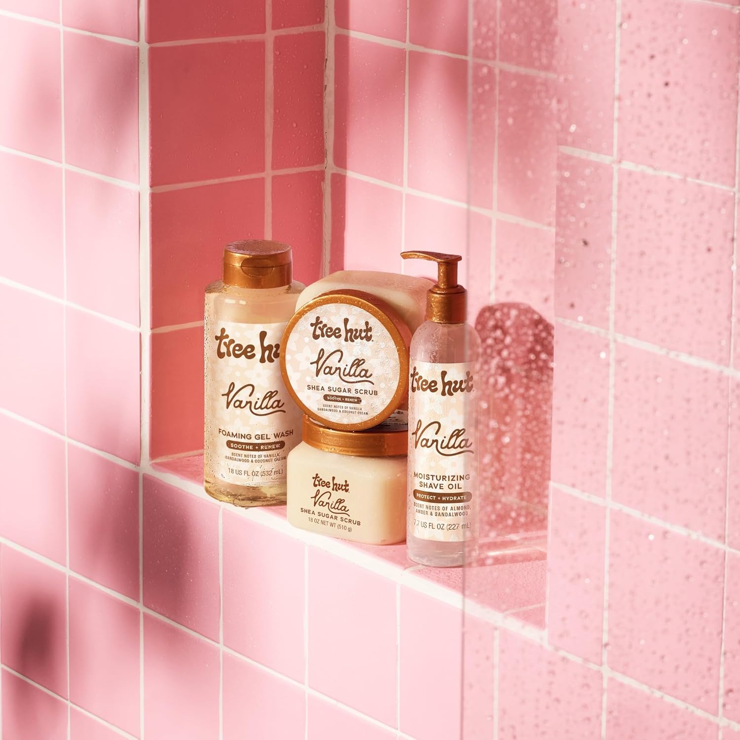 Tree Hut Mini Vanilla All the pieces Bathe Valentines Day Presents For Her - Exfoliating Sugar Scrub, Foaming Gel Wash & Whipped Physique Butter, Hydrating & Moisturizing Self-Care Reward Set for Easy Pores and skin - Image 8