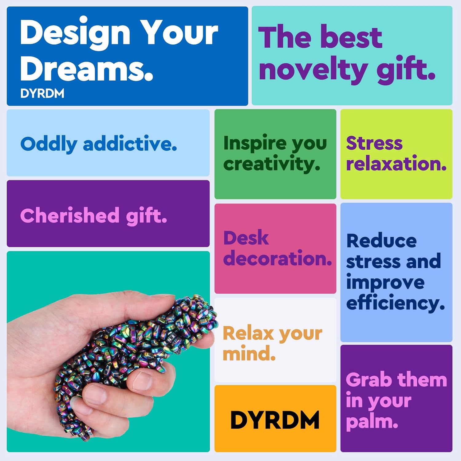 500+ Authentic Ferrite Putty Colourful, Sensory Stones, Grownup Fidget Stress Reduction Desk & Workplace Merchandise, Ferrite Stones Stocking Stuffers Presents - Image 5