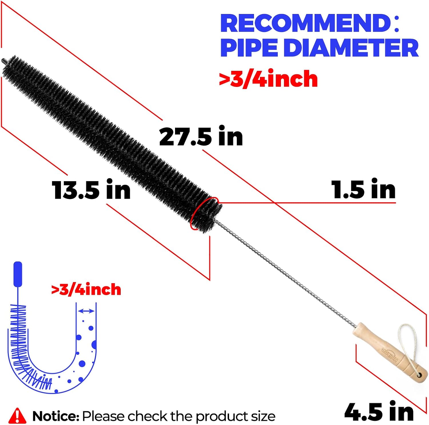 Holikme Dryer Vent Cleaner Package 2 Pack - Family Cleansing Provides 304 Stainless Metal Dryer Lint Brush Dwelling Necessities for Lint Lure Mud Vacuum Brush - Image 4