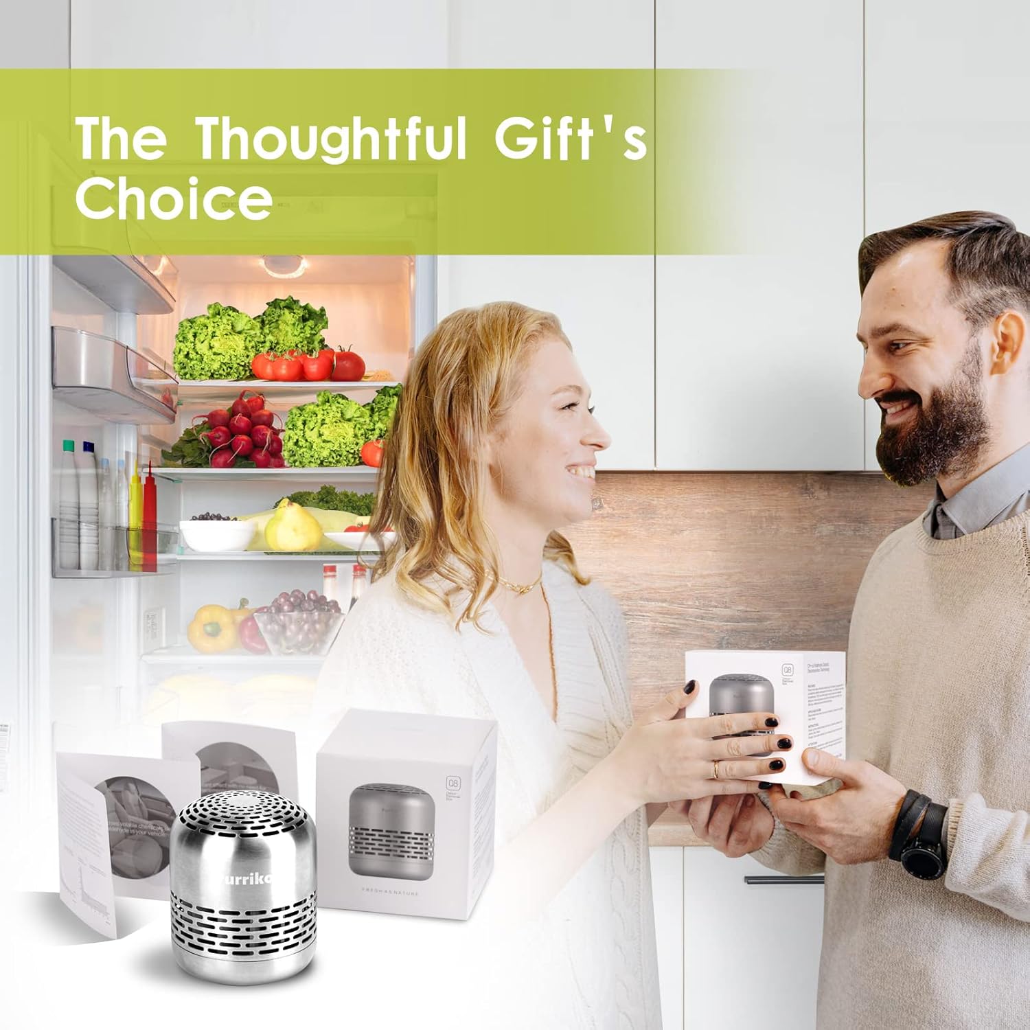 Purriko Fridge Deodorizer,Lasts as much as 10 Years,Fridge Odor Eliminator,Fridge Deodorizer,Extra Efficient Than Baking Soda Bamboo Air Purifying Luggage - Image 6