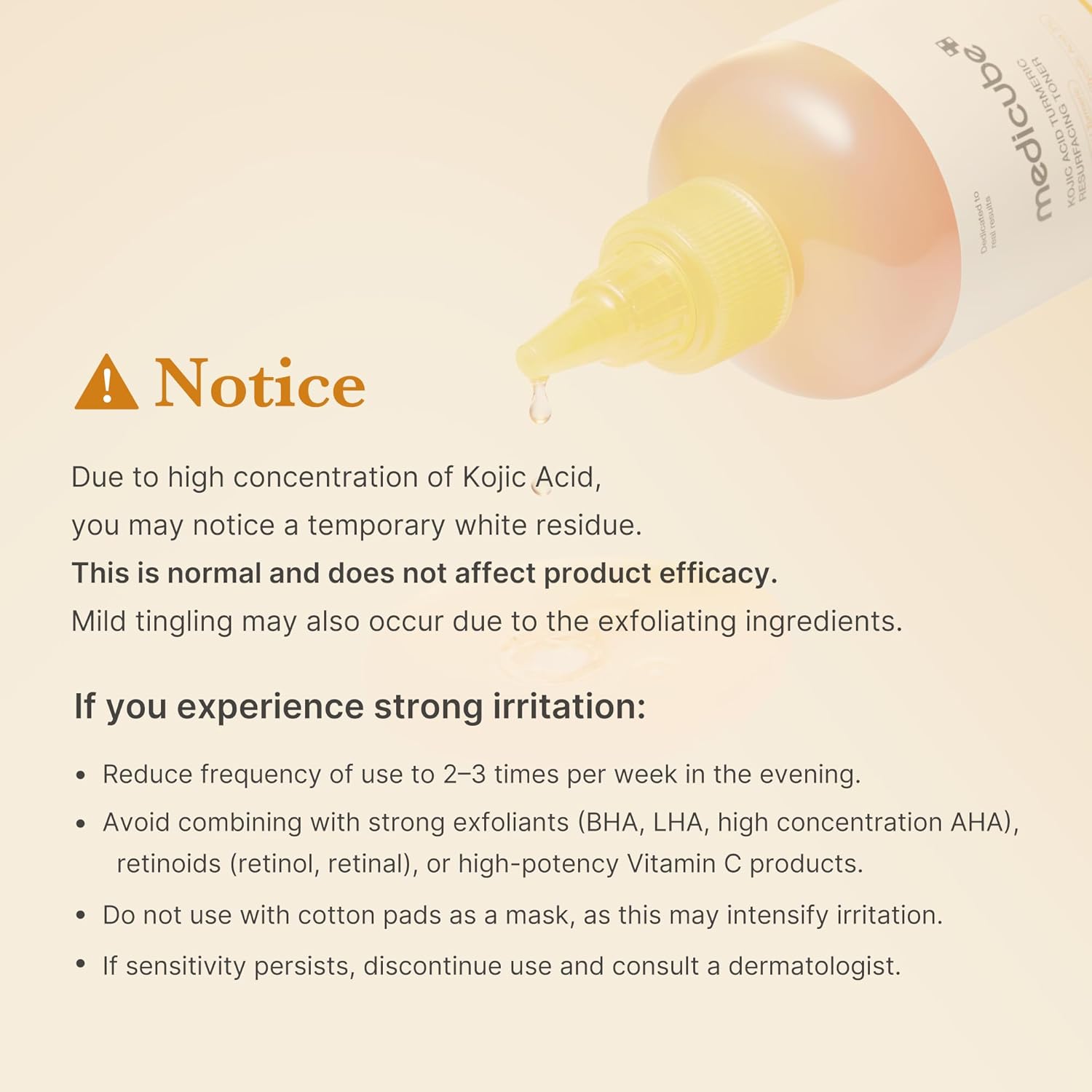 medicube Kojic Acid Turmeric Smoothing Toner for Face & Physique | Light-weight Toner for Balancing Uneven Pores and skin Tone & Texture | Niacinamide, Glycolic Acid for Clear Glass Pores and skin | 8.45 fl.oz - Image 6