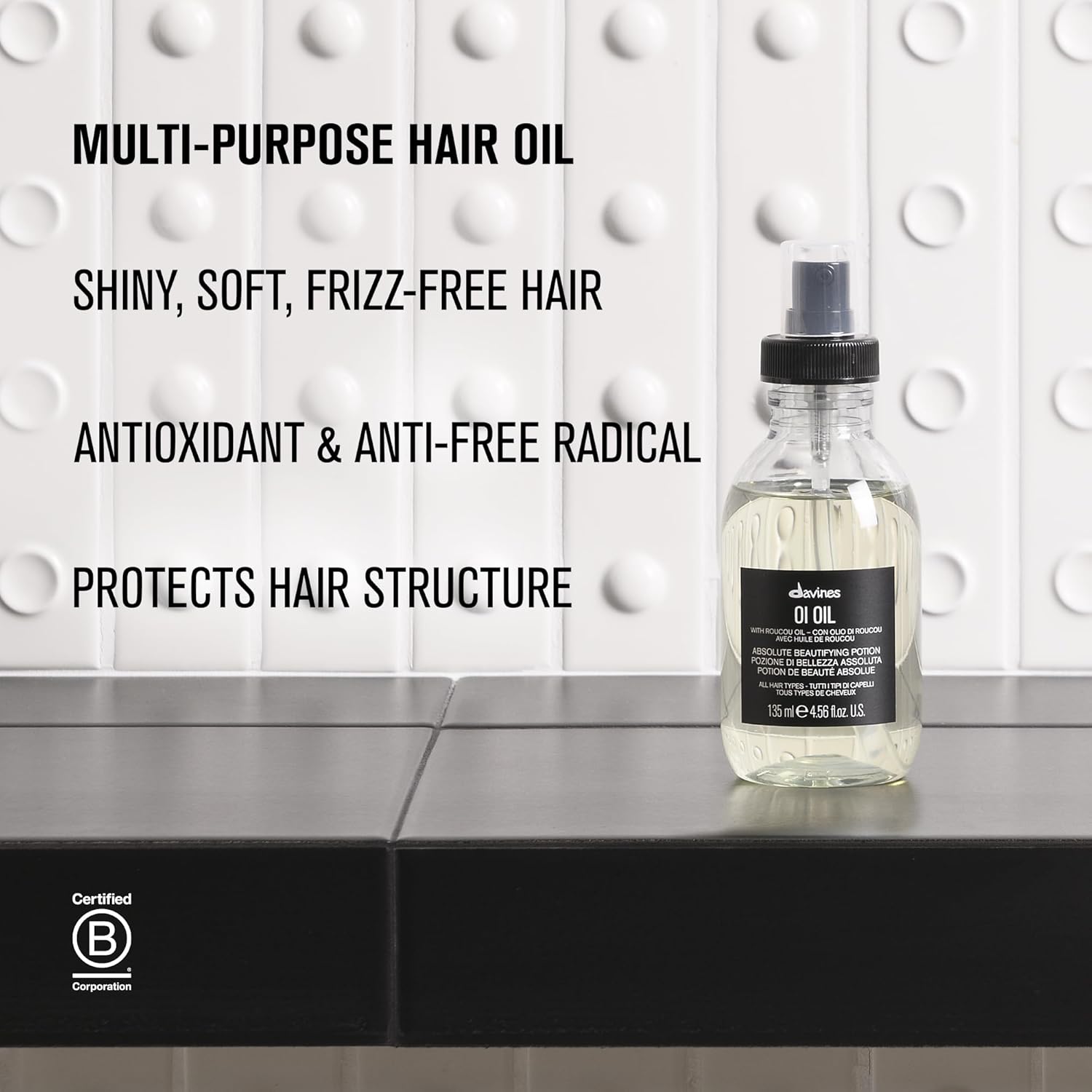 Davines OI Oil | Weightless Hair Oil Excellent for Dry Hair, Coarse & Curly Hair Sorts | Conrol Frizz | Gentle, Shiny Hair - Image 7