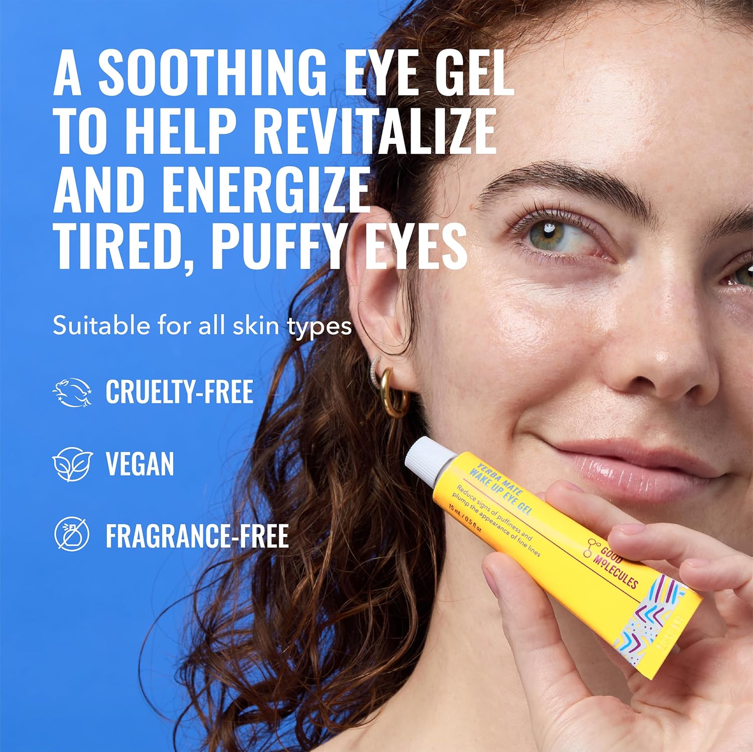 Good Molecules Yerba Mate Wake Up Eye Gel - Hydrating Underneath Eye Gel Cream with Hyaluronic Acid and Caffeine - Goal Darkish Circles and Puffiness - Pores and skin Look after Face - Image 2