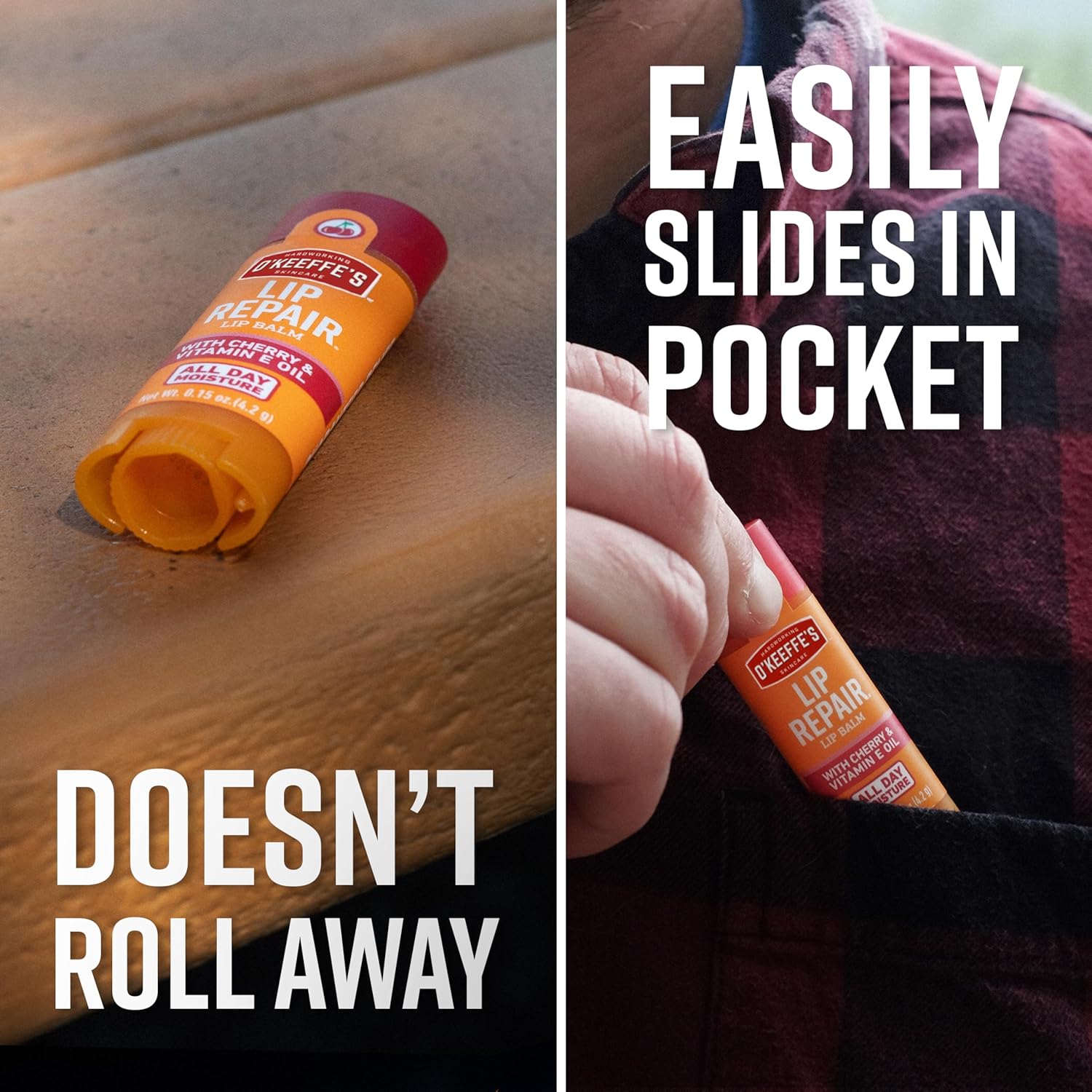 O'Keeffe's Lip Restore Lip Balm with Cherry & Vitamin E Oil - Stick (3 Pack) - Moisturizer for Extraordinarily Cracked, Dry Lips - Image 6