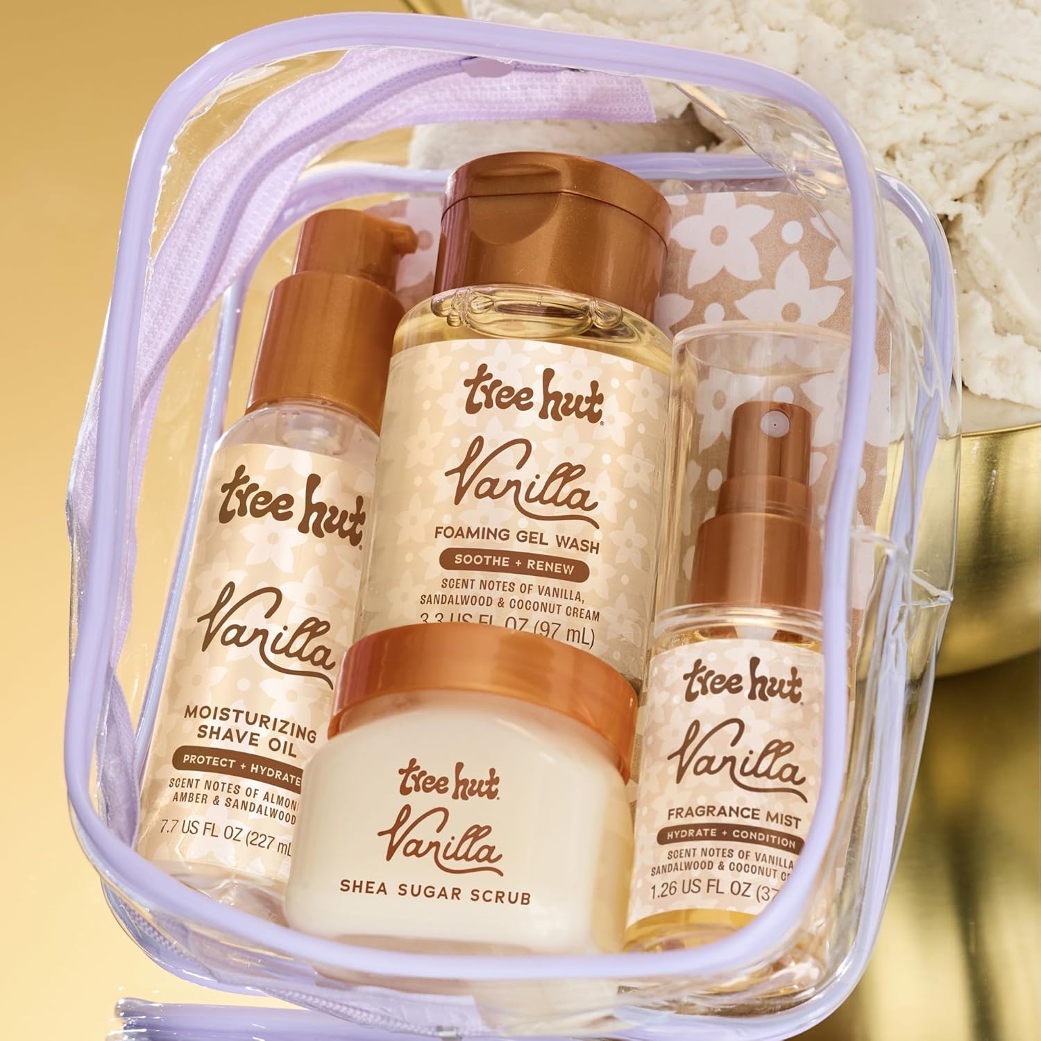 Tree Hut Mini Vanilla All the pieces Bathe Valentines Day Presents For Her - Exfoliating Sugar Scrub, Foaming Gel Wash & Whipped Physique Butter, Hydrating & Moisturizing Self-Care Reward Set for Easy Pores and skin - Image 9