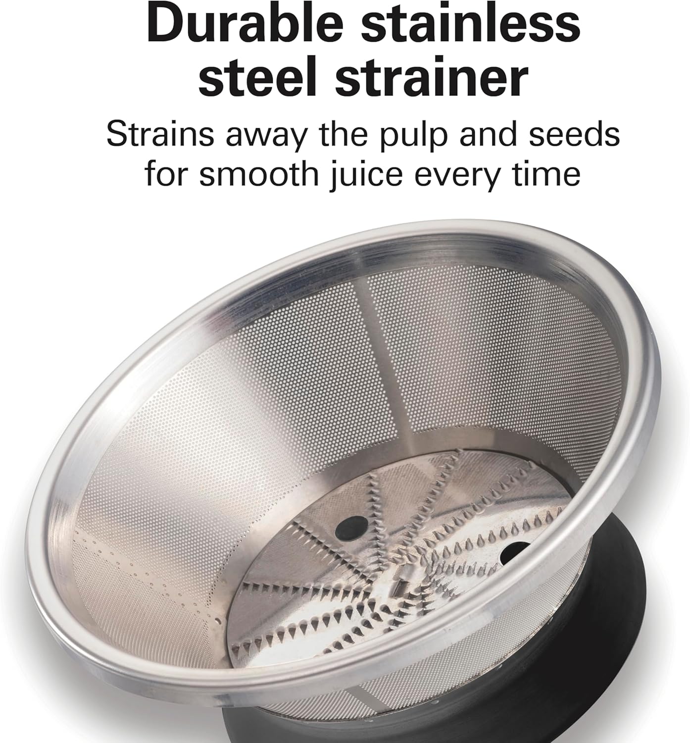 Hamilton Seaside HealthSmart Juicer Machine, Compact Centrifugal Extractor, 2.4” Feed Chute for Fruits and Greens, Straightforward to Clear, BPA Free, 400W, Black and Grey (67502) - Image 6