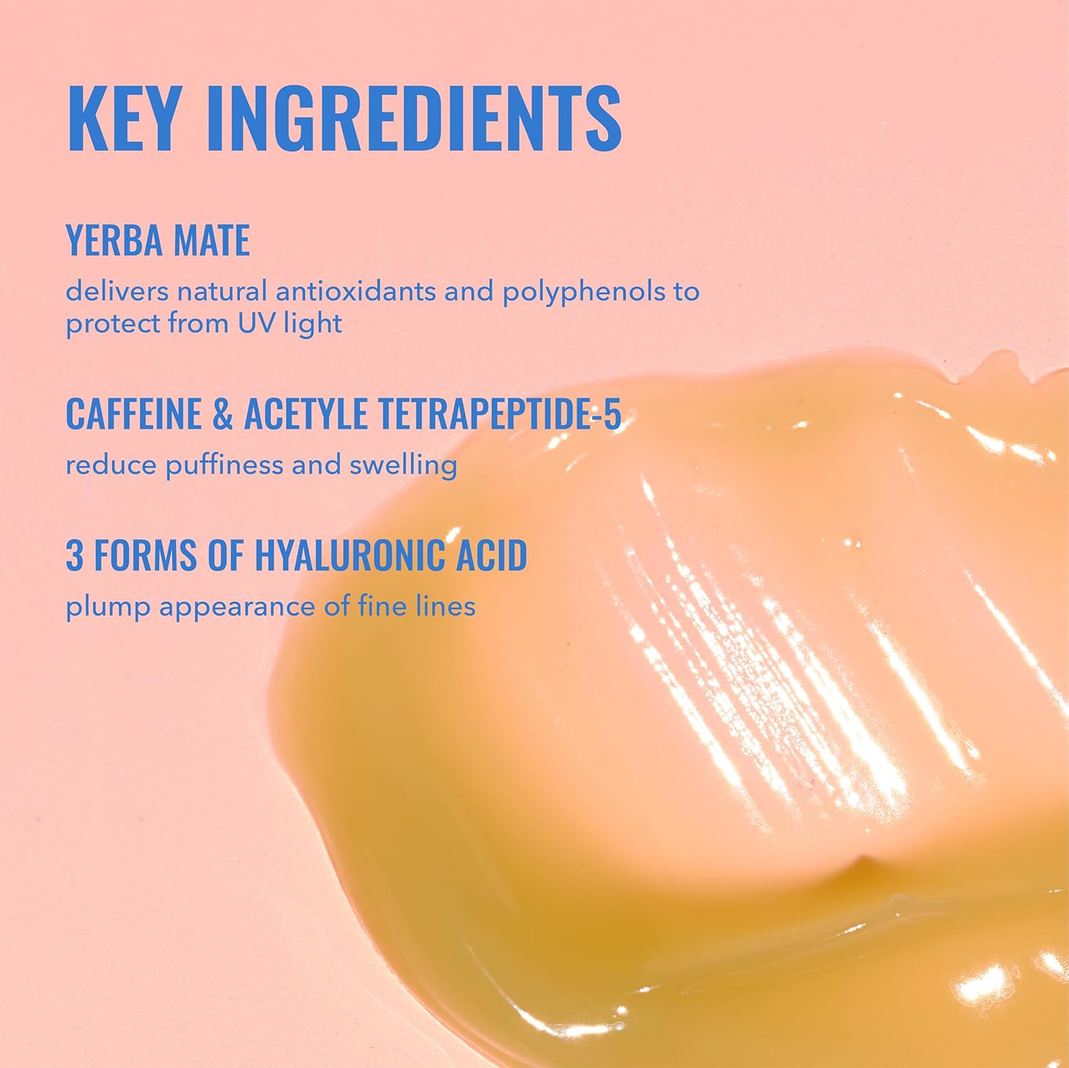 Good Molecules Yerba Mate Wake Up Eye Gel - Hydrating Underneath Eye Gel Cream with Hyaluronic Acid and Caffeine - Goal Darkish Circles and Puffiness - Pores and skin Look after Face - Image 3