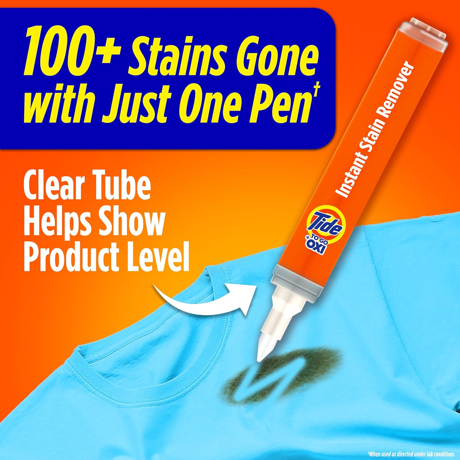 Tide Stain Remover for Garments, Tide To Go Pen, Instantaneous Stain Remover Pen & Spot Cleaner, Transportable & Journey-Pleasant, Works on Meals & Drink Stains, Suits in Purses & Luggage, 3 Rely (Pack of 1) - Image 2