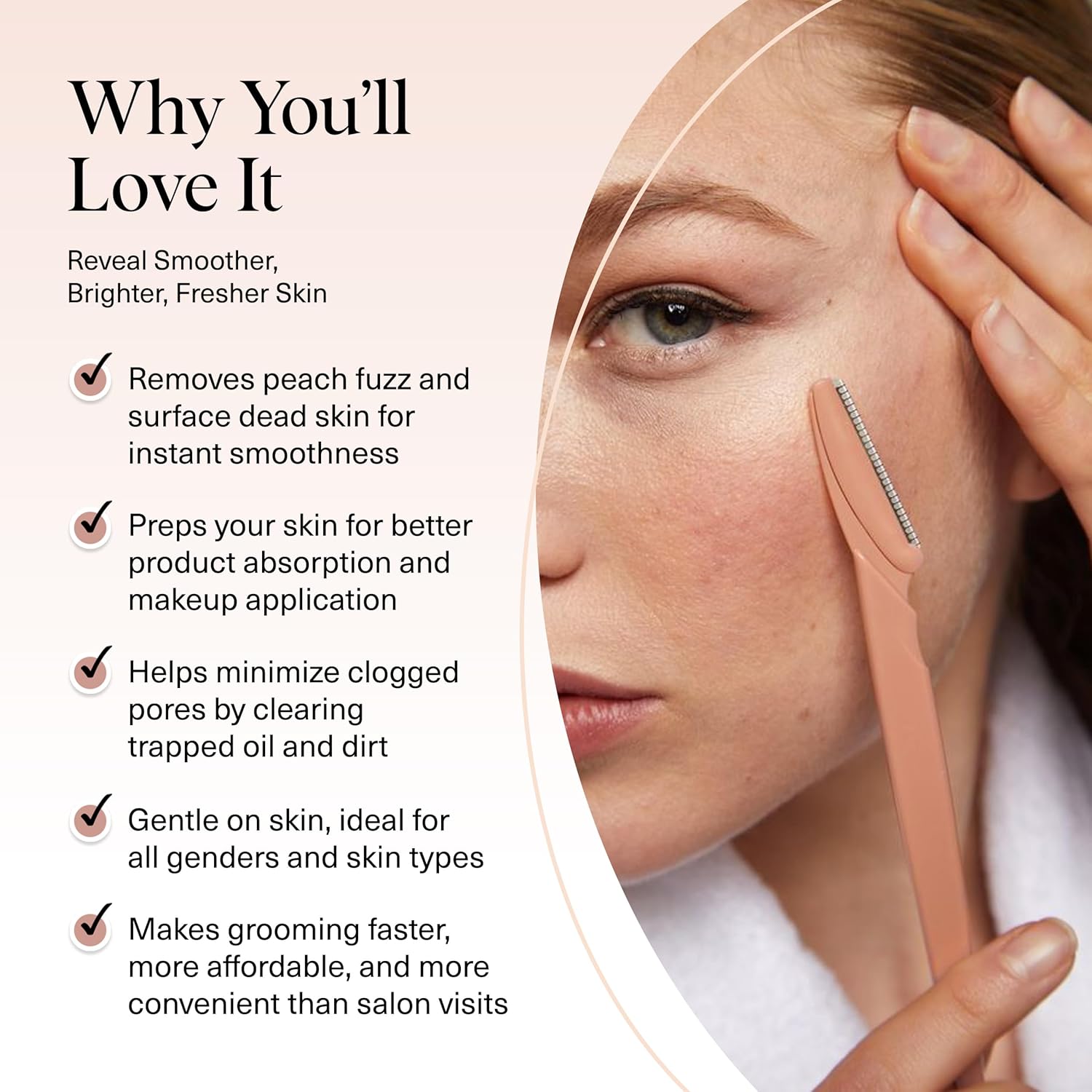 Kitsch Dermaplane Razor for Girls Face – Face Razors for Girls & Males, Eye Forehead Razors & Face Shaver – Exfoliating Facial Razor & Dermaplaner as Pores and skin Care Device for Smoother Pores and skin - Terracotta, 6 pcs - Image 3