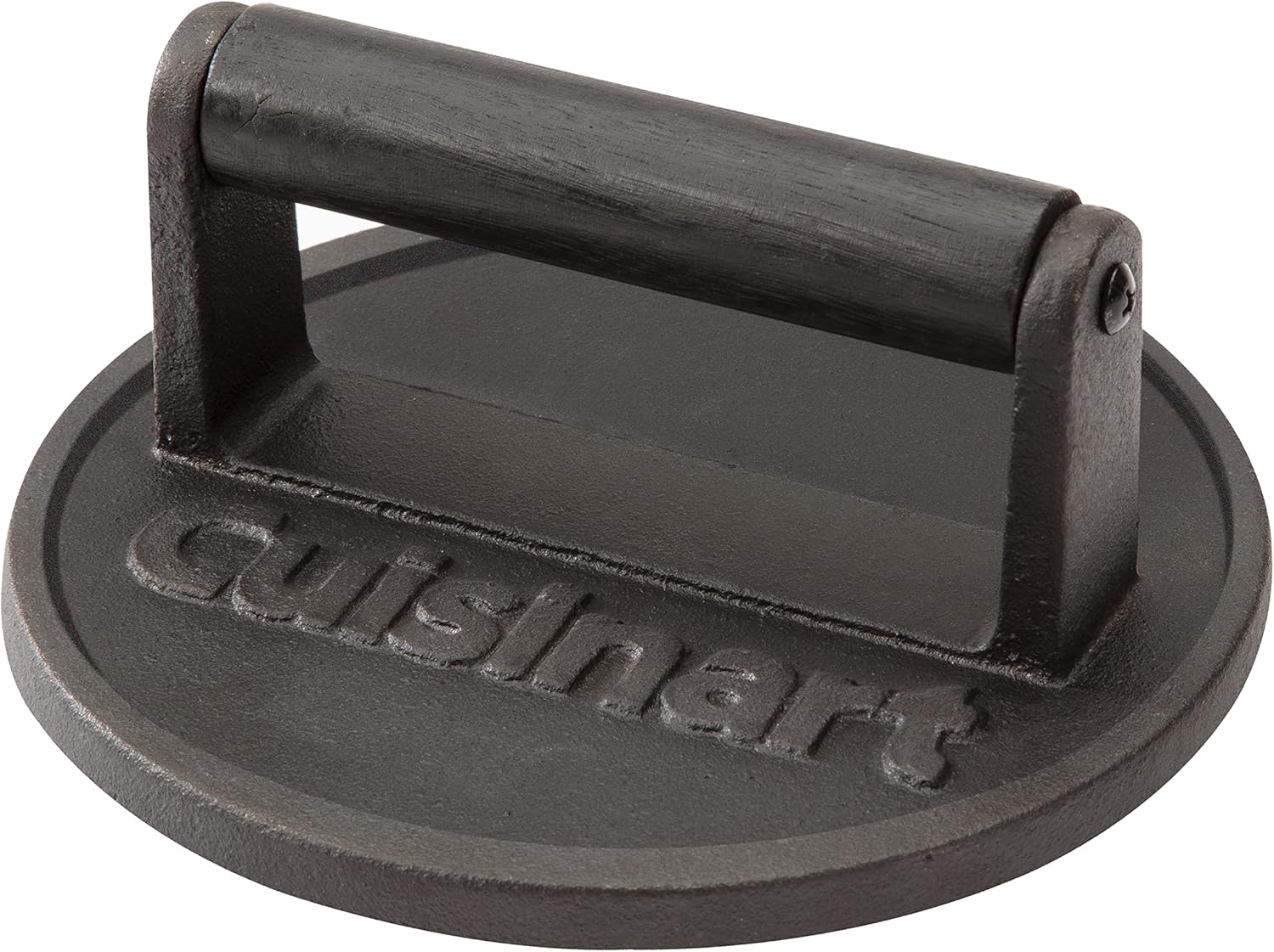Cuisinart 6.5" Solid Iron Smashed Burger Press, Spherical Flat Edge Grill Press for Crispy Smash Burgers, Burger Device for Grill and Griddle Equipment, for BBQs and Tailgates