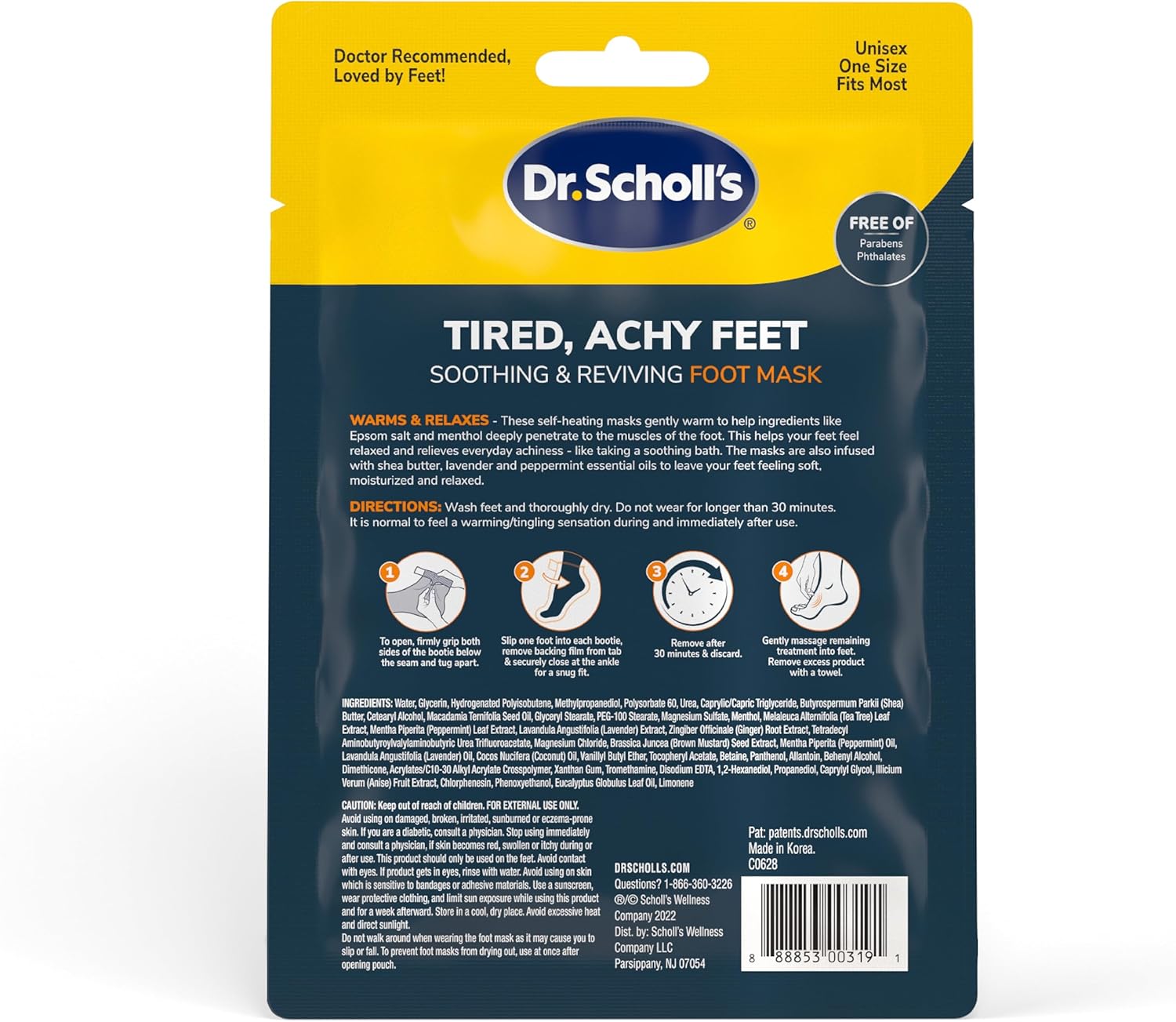 Dr. Scholl's® Drained, Achy Ft Soothing & Reviving Foot Masks, 3 Pair, Warming Booties - Image 7