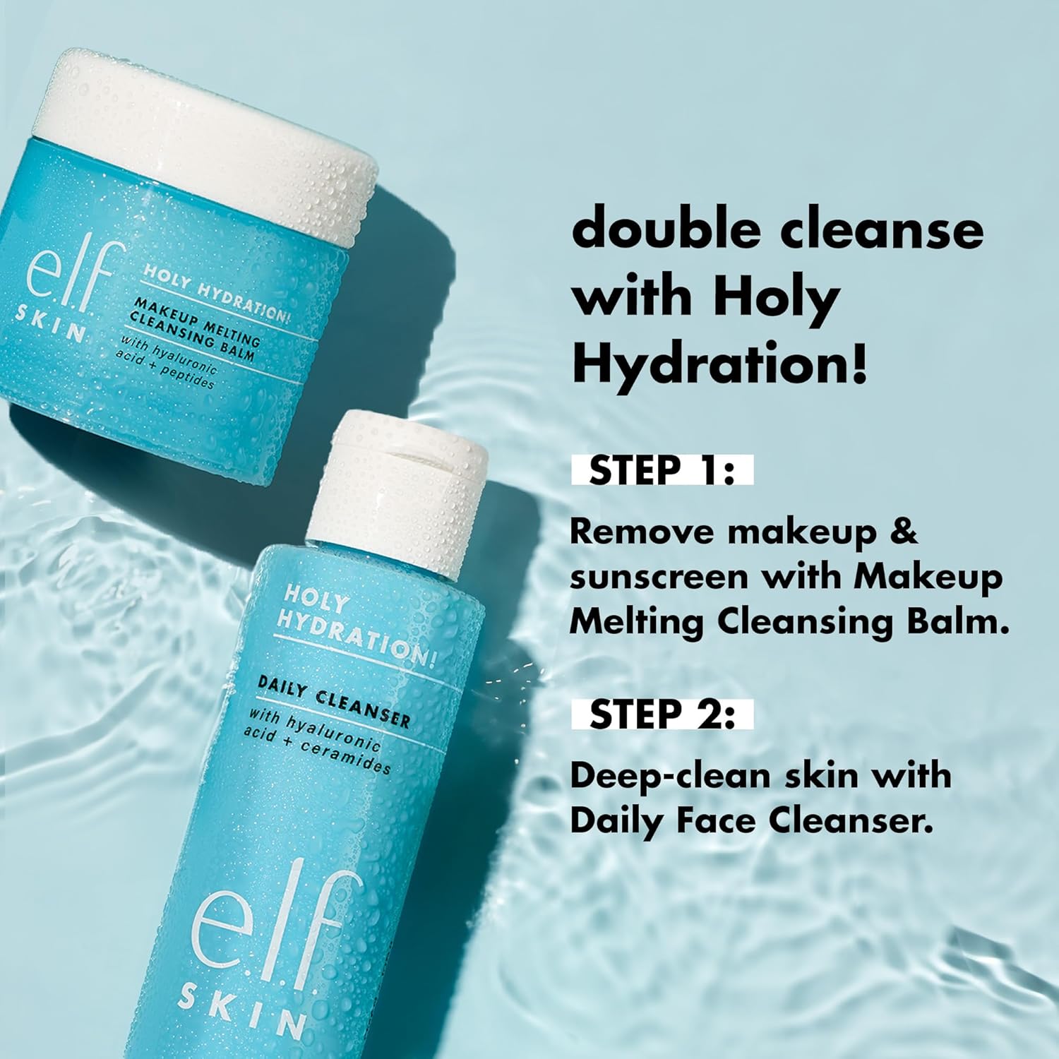 e.l.f. SKIN Holy Hydration! Each day Cleanser, Face Cleanser For Washing Away Extra Oil, Impurities & Make-up, Made With Hyaluronic Acid, Vegan & Cruelty-Free - Image 3