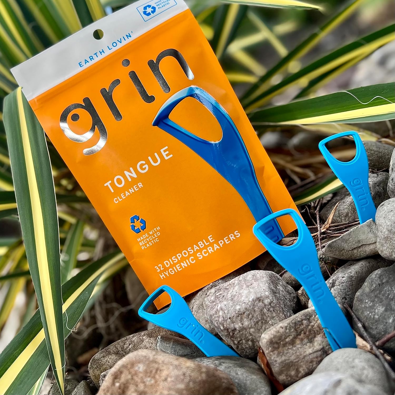GRIN Tongue Cleaner, 32 Rely, Disposable Tongue Cleaner, Hygienic Scraper, Recycled Plastic, Clear Tongue, Promote Contemporary Breath, Contains Protected Fold- Again Tooth Decide - Image 6