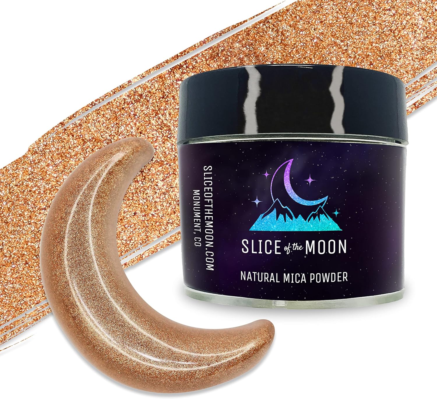 | Flashing Bronze Pure Mineral Mica Powder, 0.42oz (12g) | for Private or Skilled Use - Cosmetics, Epoxy Resin Tasks, Nail Polish, Soaps, Bathtub Bombs, and Artwork Tasks