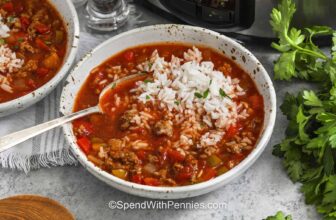 Sluggish Cooker Stuffed Pepper Soup