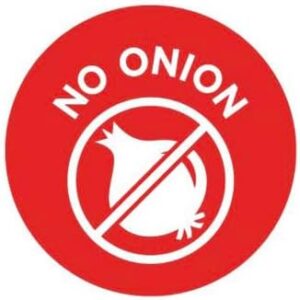 No Onion Icon Sticker Labels for Me...