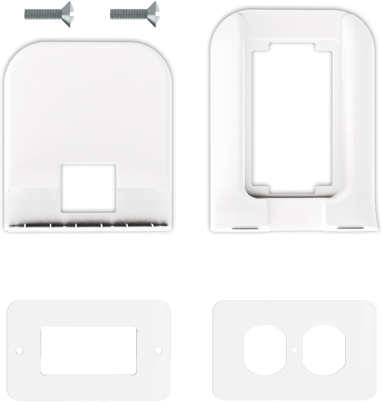 WALI Outlet Shelf Wall Holder, Toilet Shelf as much as 10lbs Customary Vertical Duplex Wall Organizer for Good Dwelling Decor Area Saving Energy Instruments, Toothbrush (OLS001-W), 1 Pack, White - Image 9