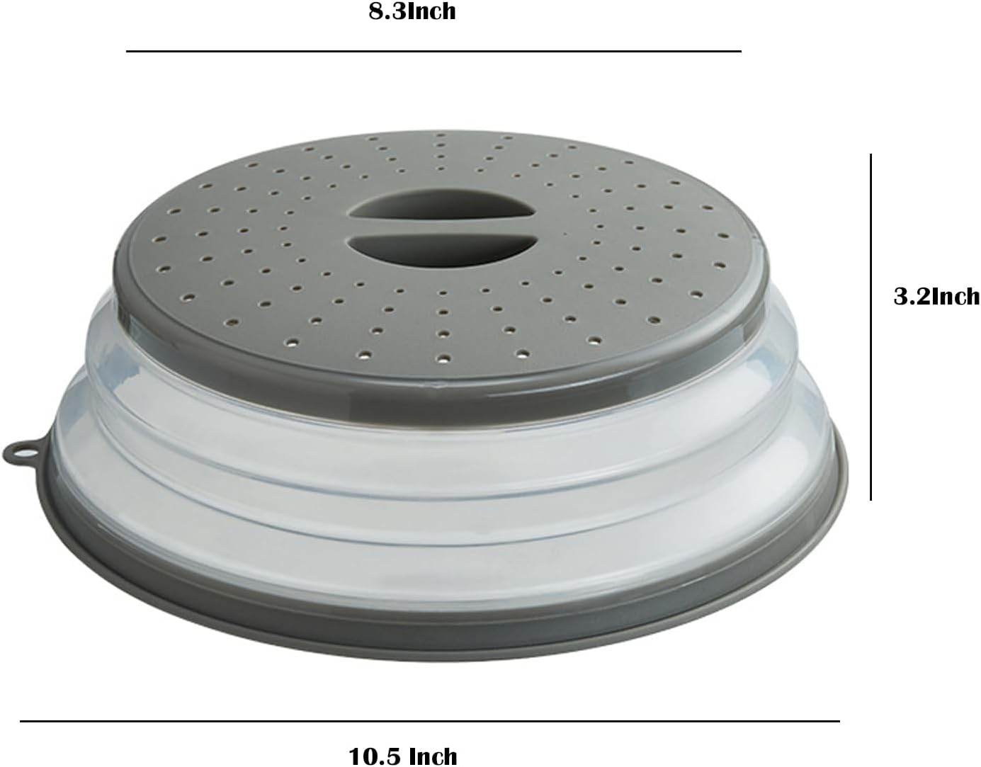 Microwave Splatter Cowl Vented for Meals, Splatter Guard & Colander Kitchen Gadget for Fruit Greens Microwave Plate Cowl with Hook Gap,Dishwasher-Secure,BPA-Free Silicone & Plastic (1 Pack) - Image 6