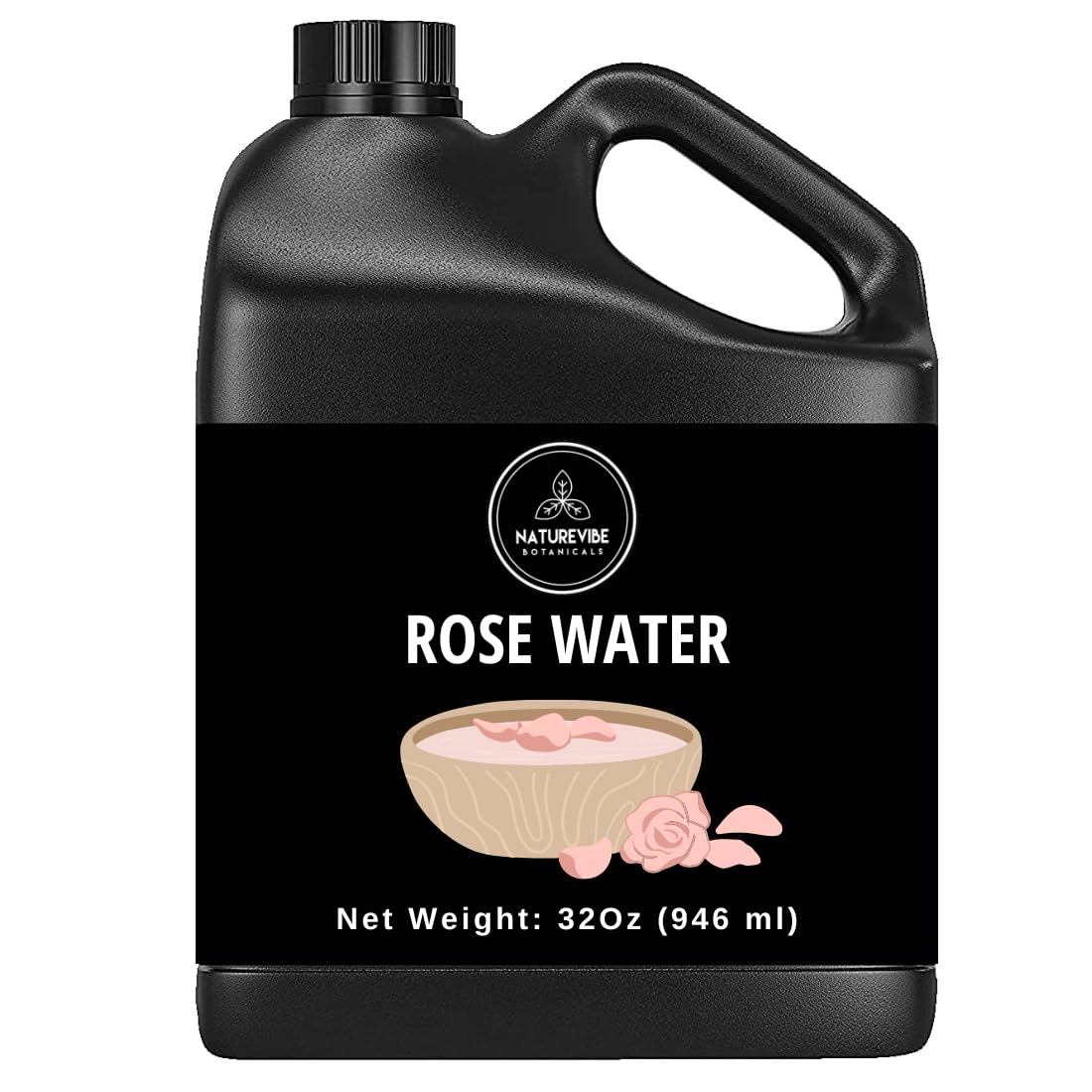 Naturevibe Botanicals Pure Rose Water Toner 32 oz Hydrating Facial Mist & Hair Spray | 100% Pure, Alcohol-Free Pores and skin Care & Make-up Setting Spray - Image 3